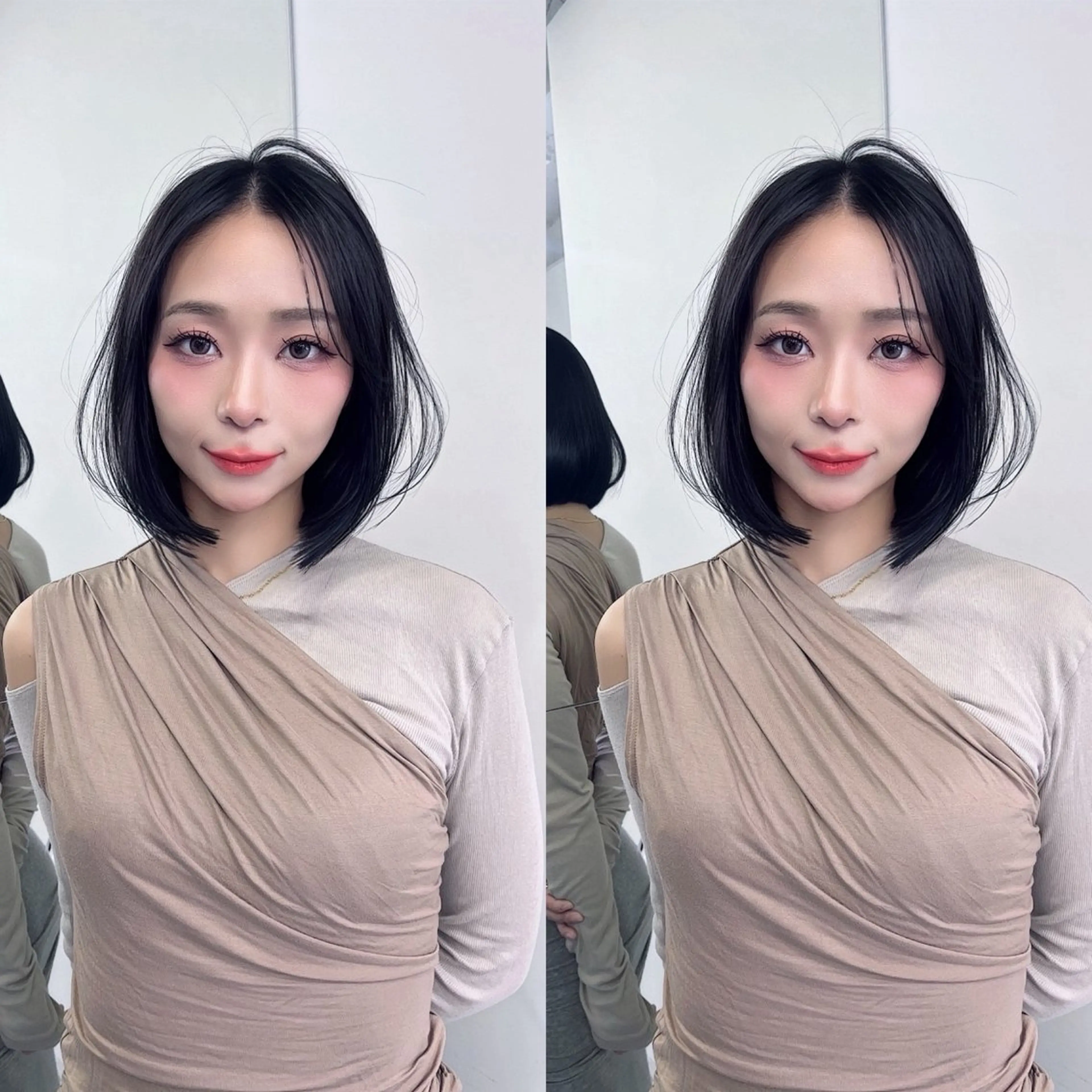 ミディアム カラー ヘアアレンジ レイヤー/髪質改善 /透け感カラー/艶髪のヘアスタイル