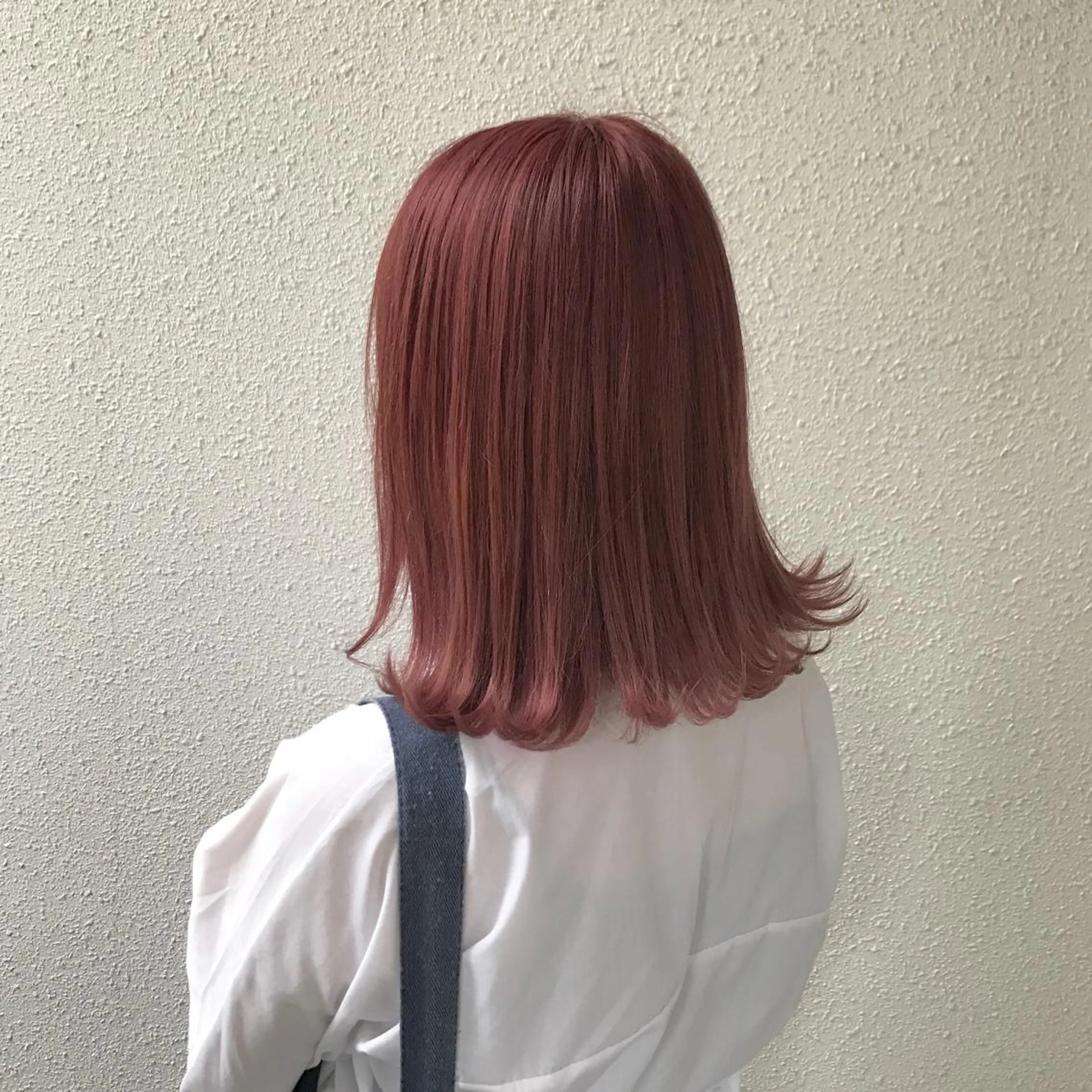 ミディアム カラー ピンクカラー インナーカラー/天神 ブリーチ/吉田のヘアスタイル