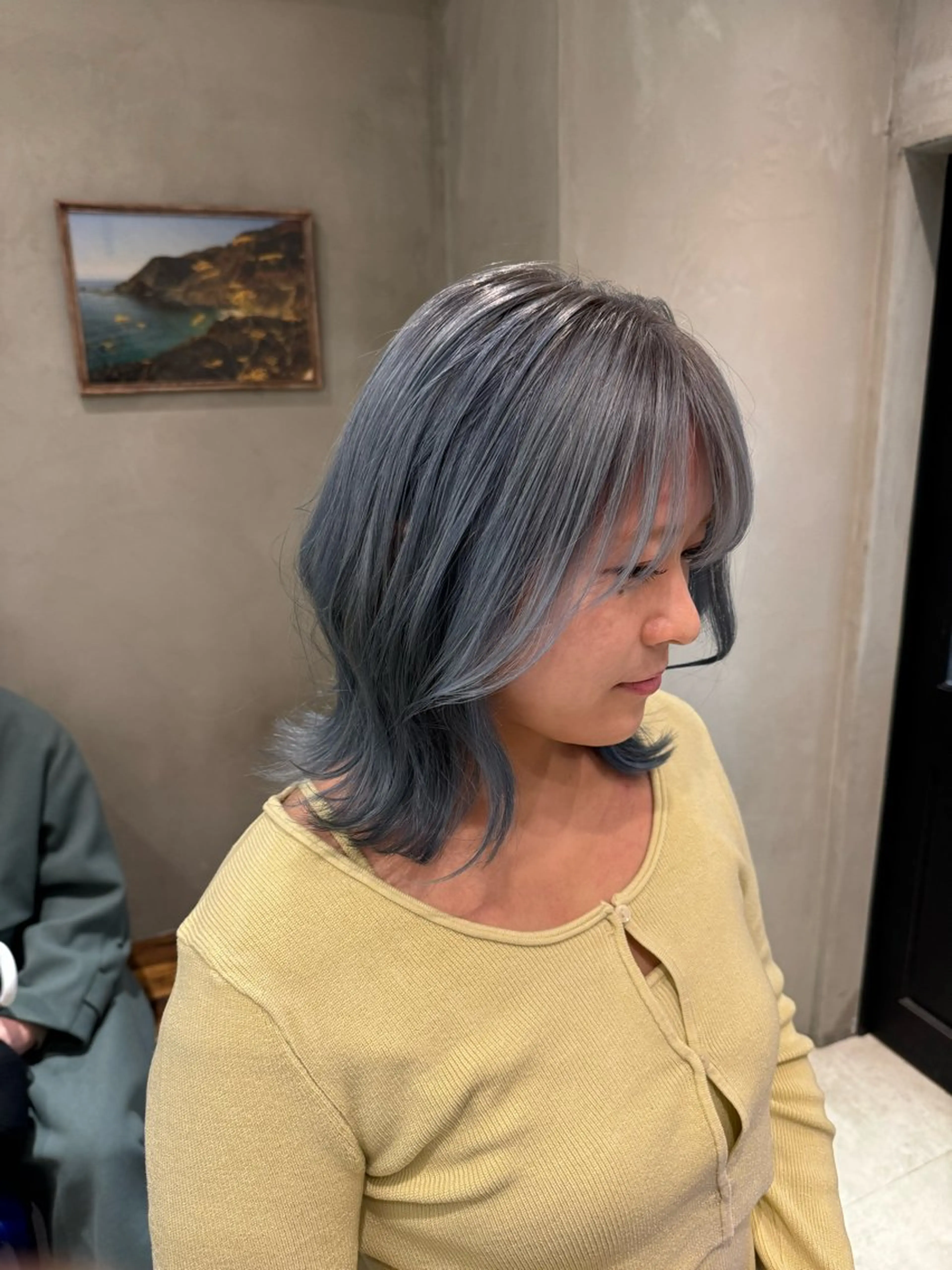 セミロング カット ヘアカラー トリートメント 顔周りcut・ご相談 ＝新宿しずく🇰🇷のヘアスタイル