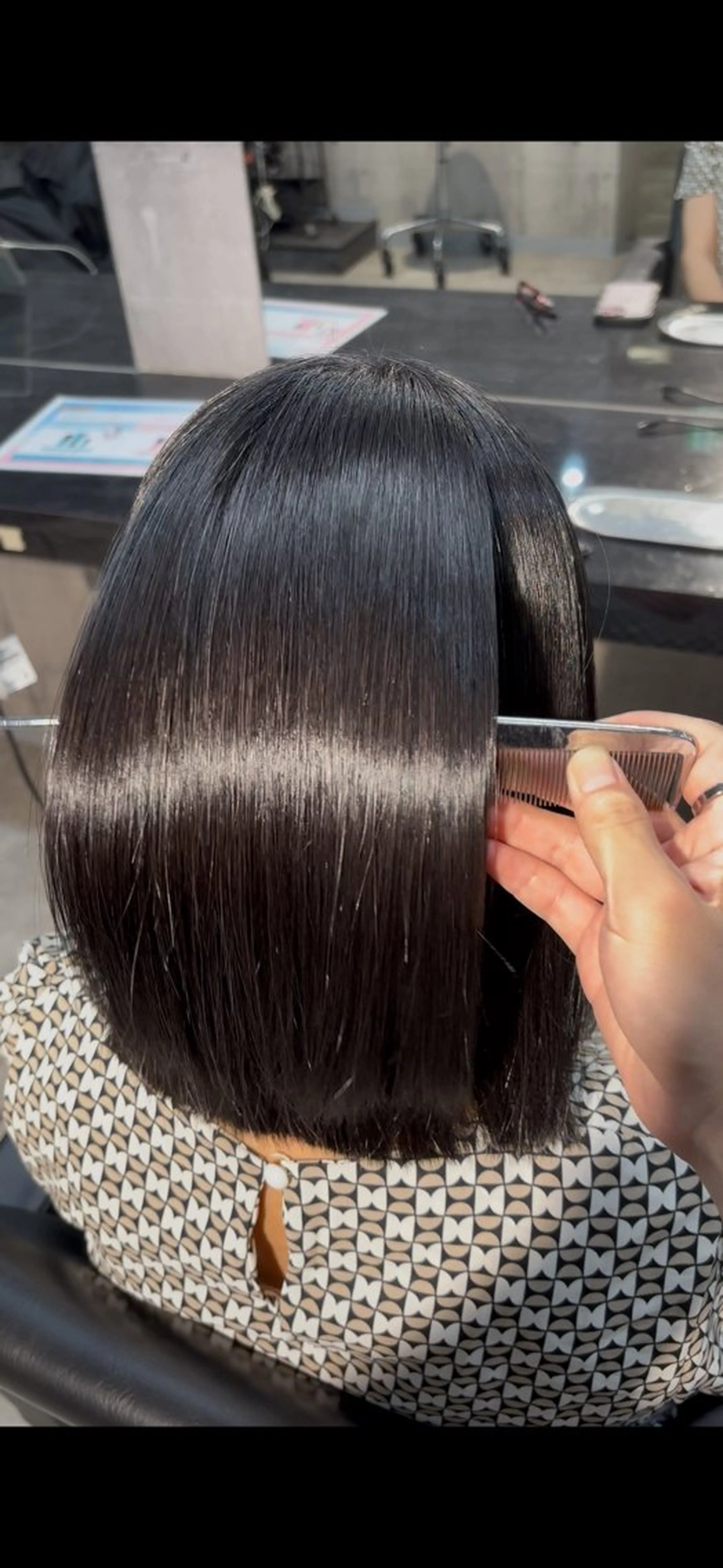 ミディアム 縮毛矯正 縮毛矯正 溝渕朋也 /髪質改善ストレートのヘアスタイル