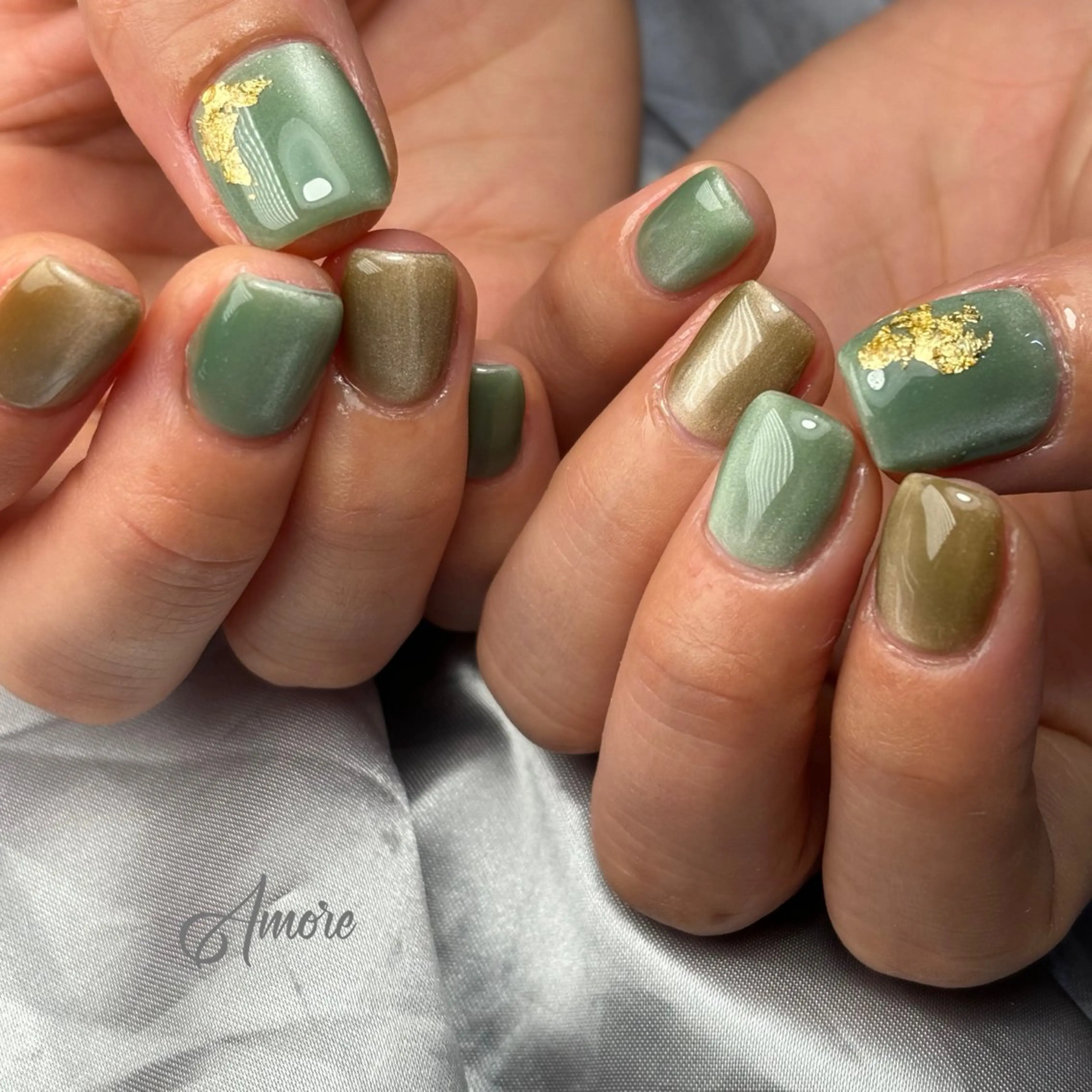 ネイル ジェルネイル キラキラネイル 韓国ネイル マグネットネイル パラジェル You kyehwaのネイルデザイン