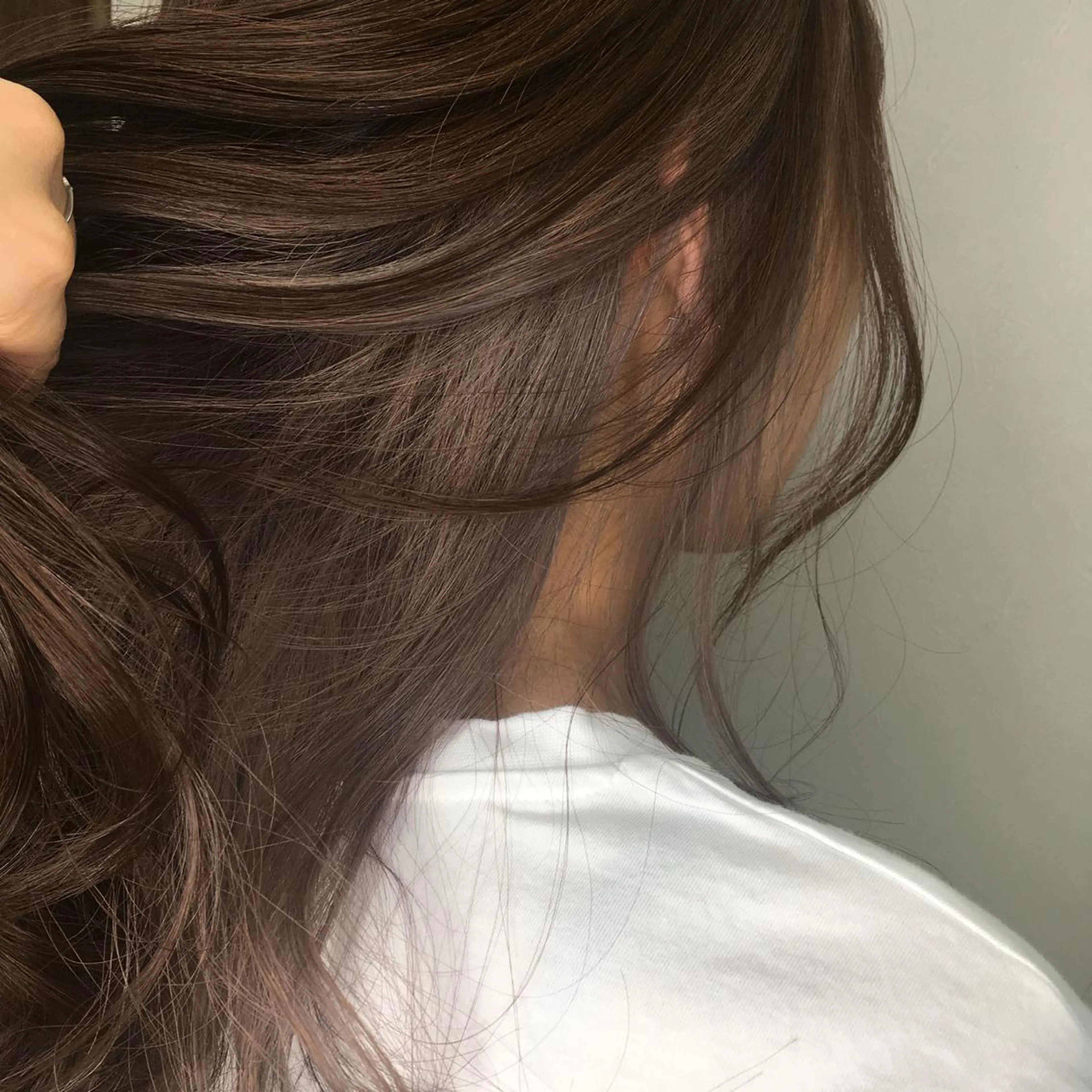 セミロング カラー 福島 純子のヘアスタイル