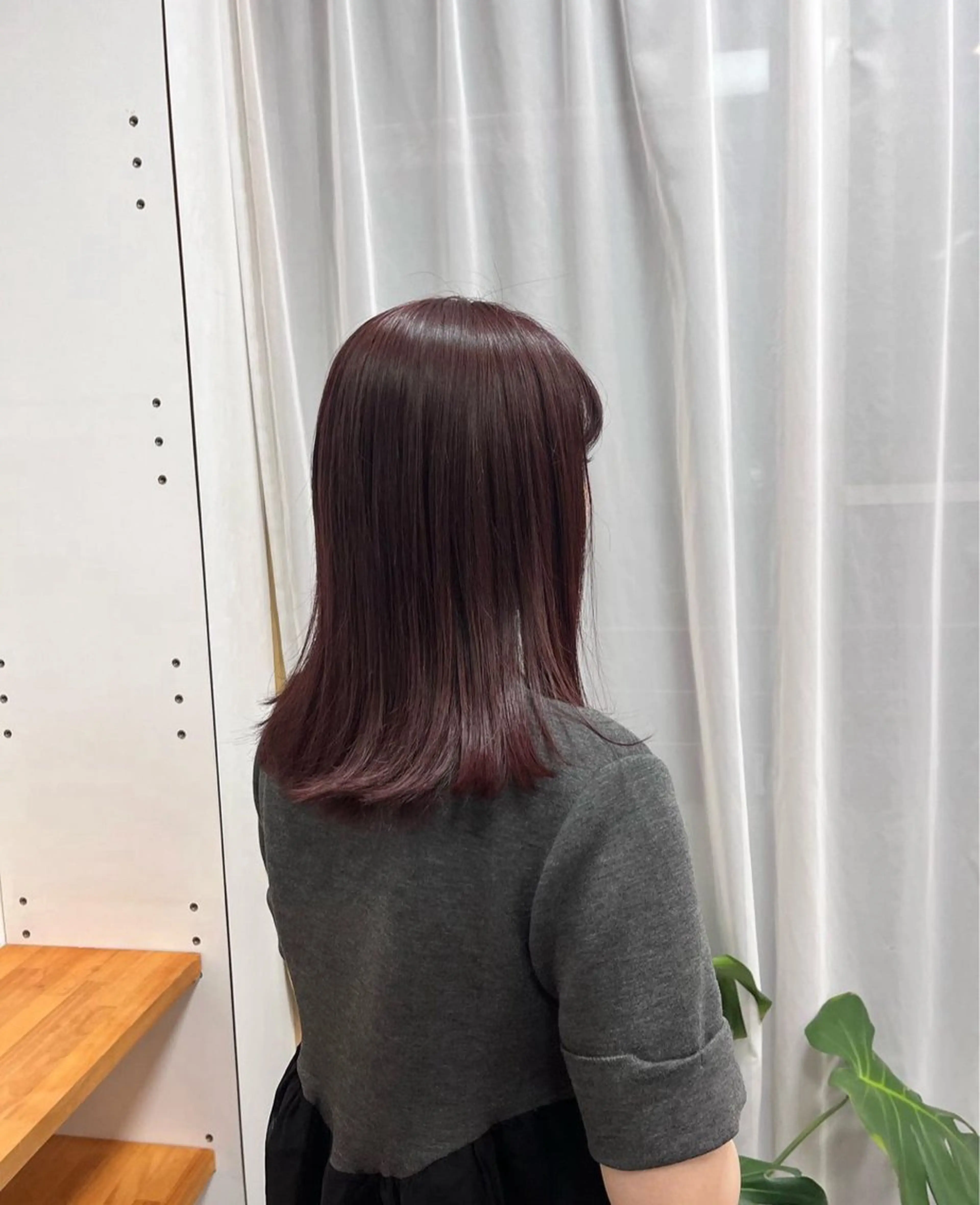 カラー ブリーチ ブリーチなしカラー レッドカラー カット ヘアカラー 竹口 莉央のヘアスタイル