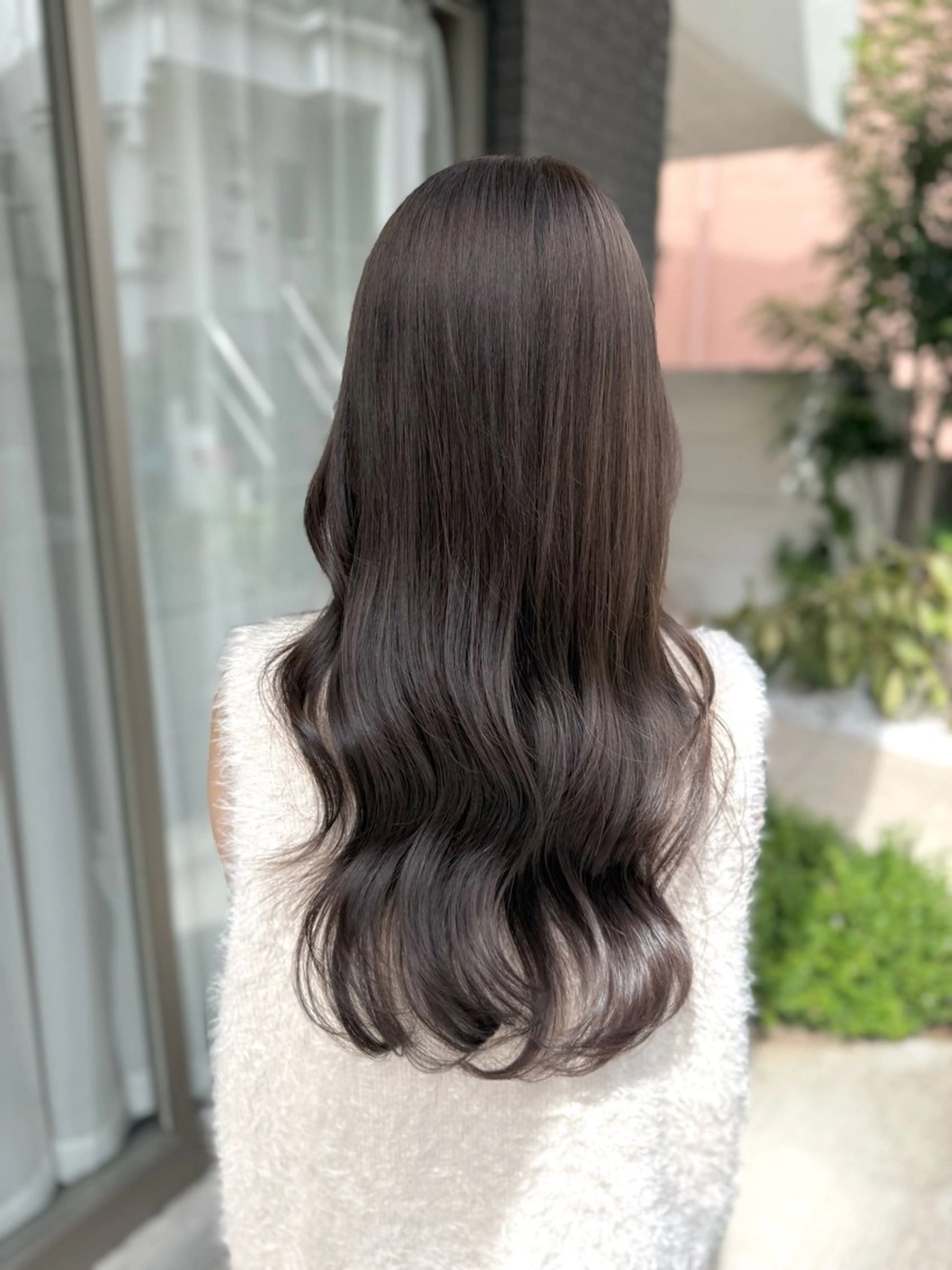 ロング カラー ベージュカラー ショコラベージュ カット ヘアカラー トリートメント グレージュ/レイヤー /韓国ヘア/RISAのヘアスタイル