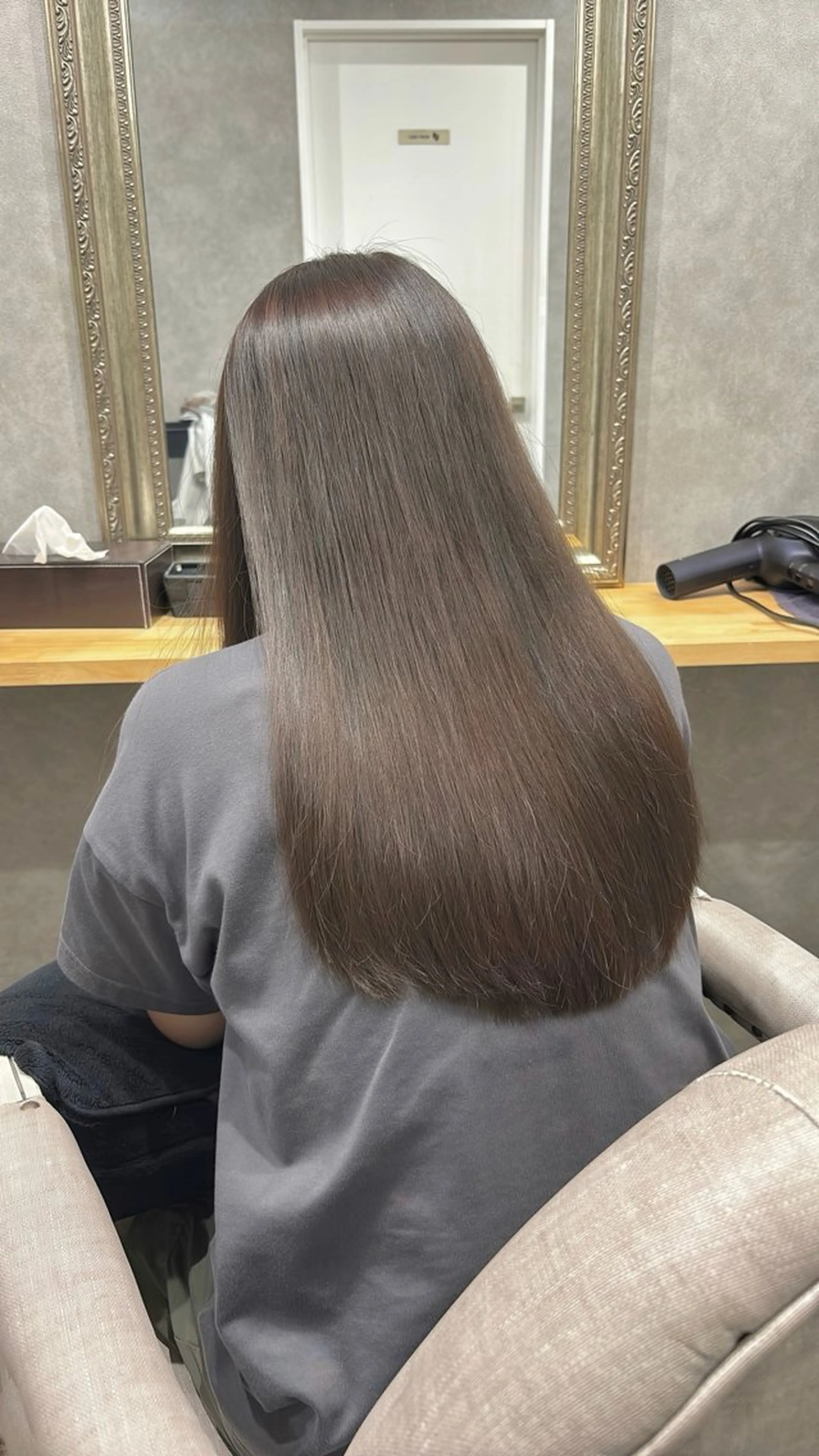 ロング カラー グレージュ カット ヘアカラー 透明感カラー/ ブリーチ無し/RYOのヘアスタイル