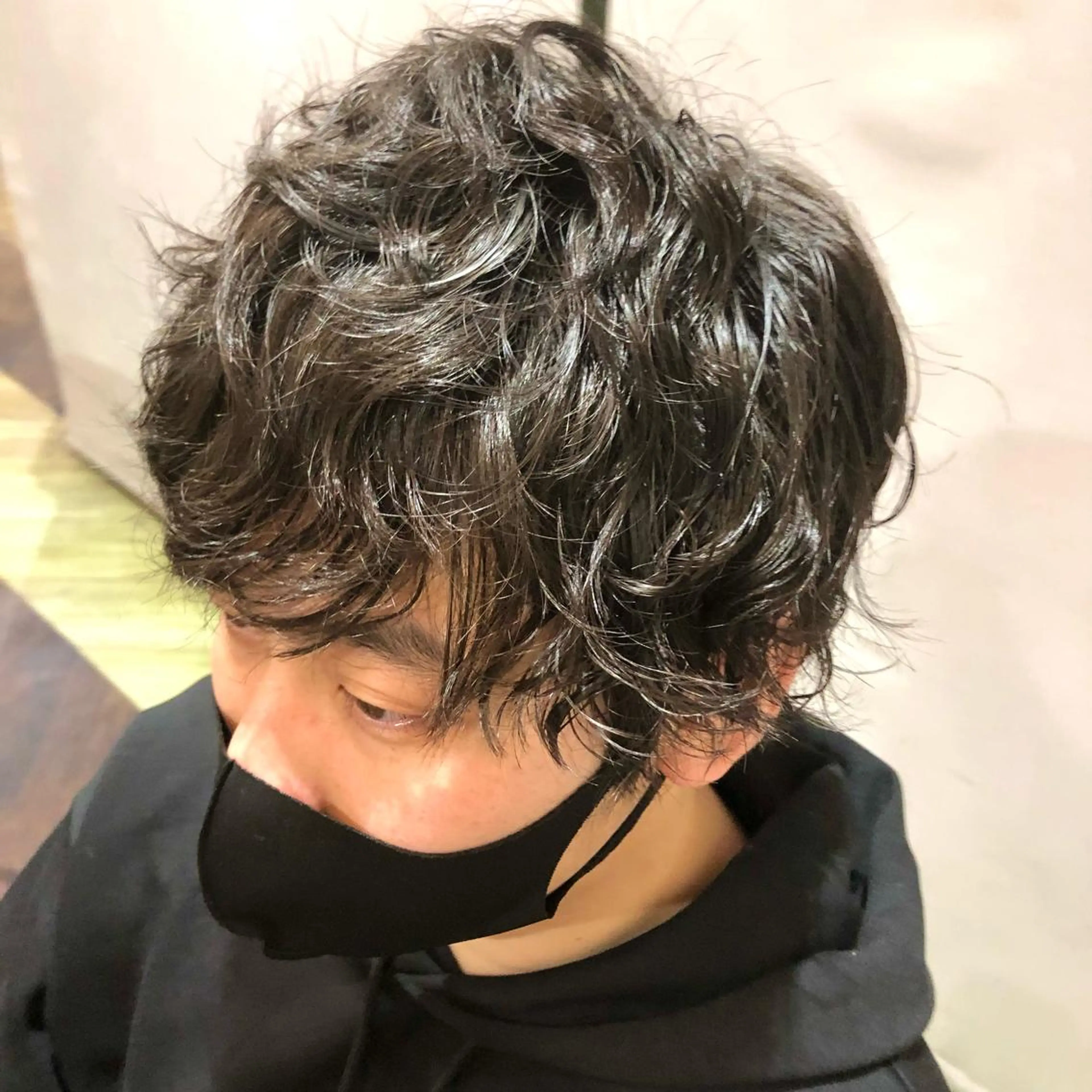 ショート パーマ メンズ メンズパーマ スパイラルパーマ 中村 玲美のヘアスタイル