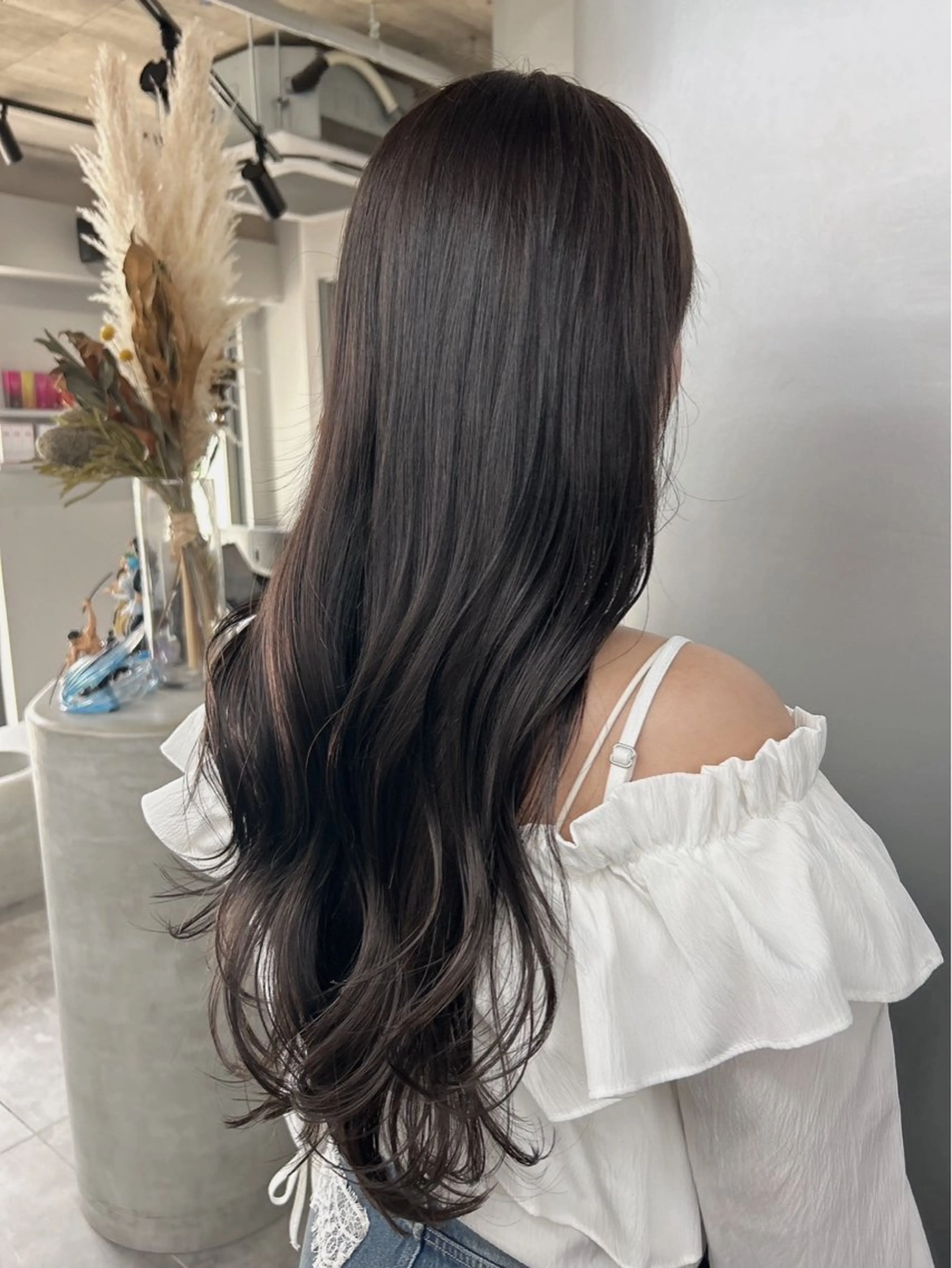 ロング カラー 透明感カラー グレージュ/あいのヘアスタイル