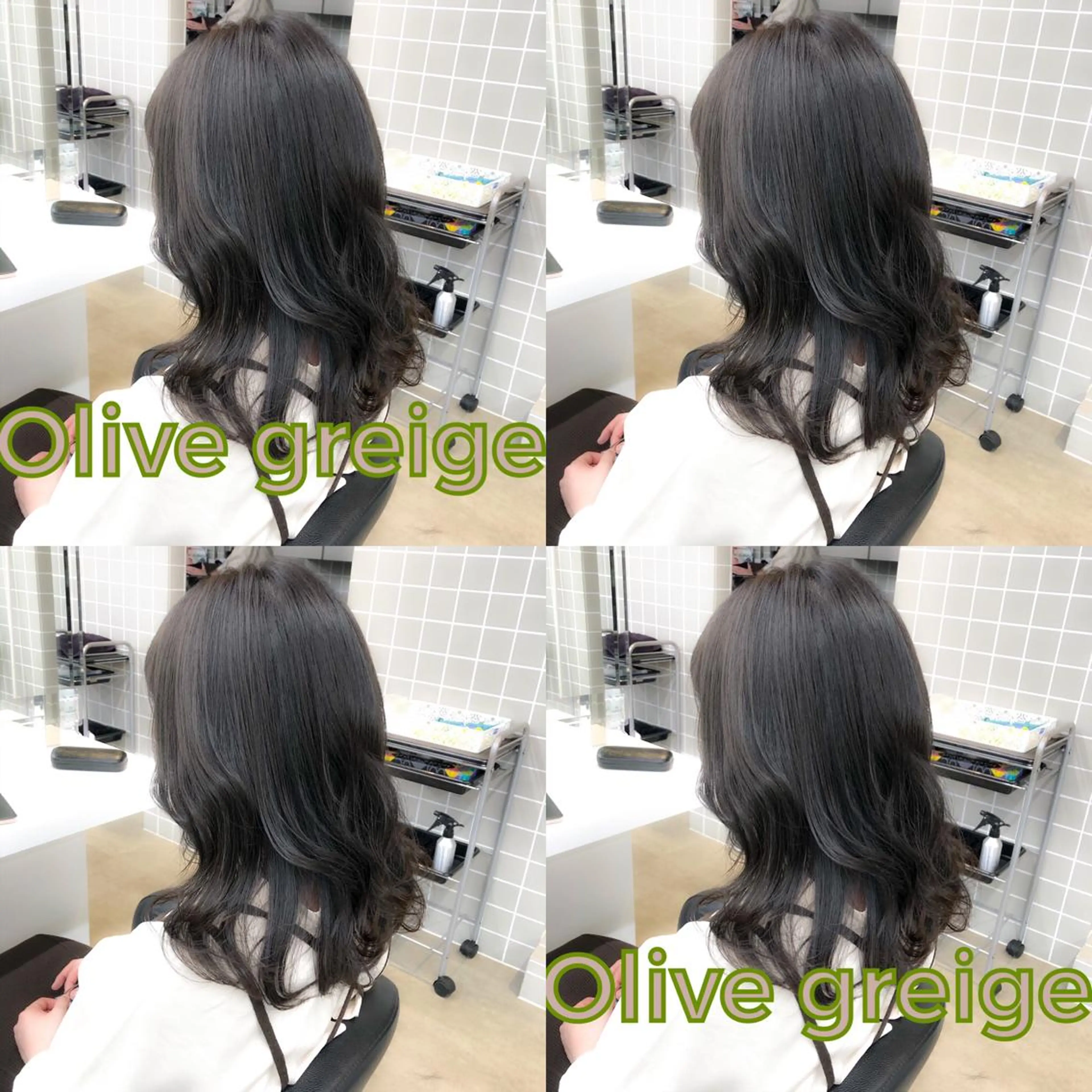 セミロング カット ヘアカラー ハイトーン×レイヤー カットTAKUMIのヘアスタイル