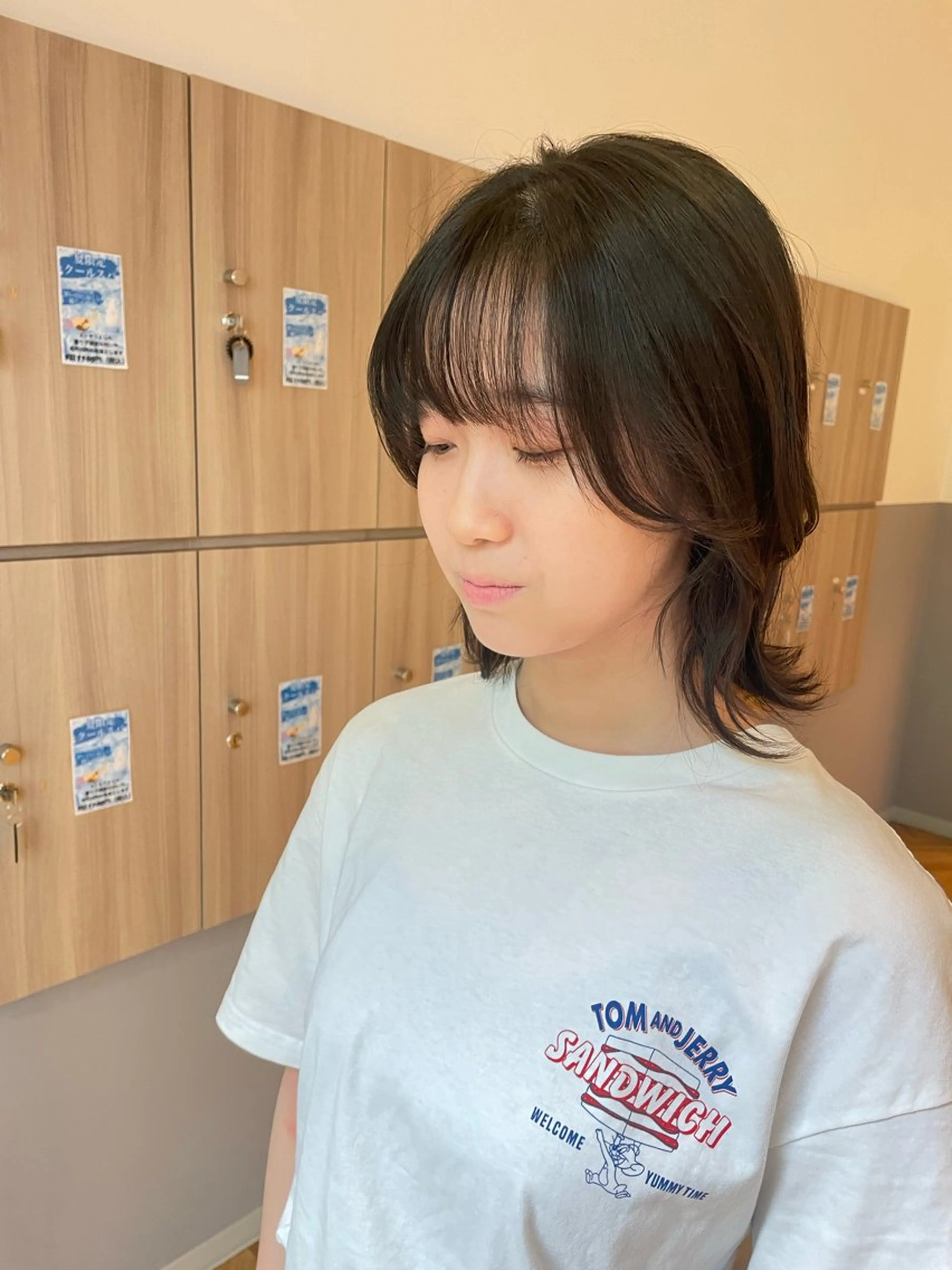 ミディアム くびれヘア レイヤーカット 生盛 智穂子のヘアスタイル