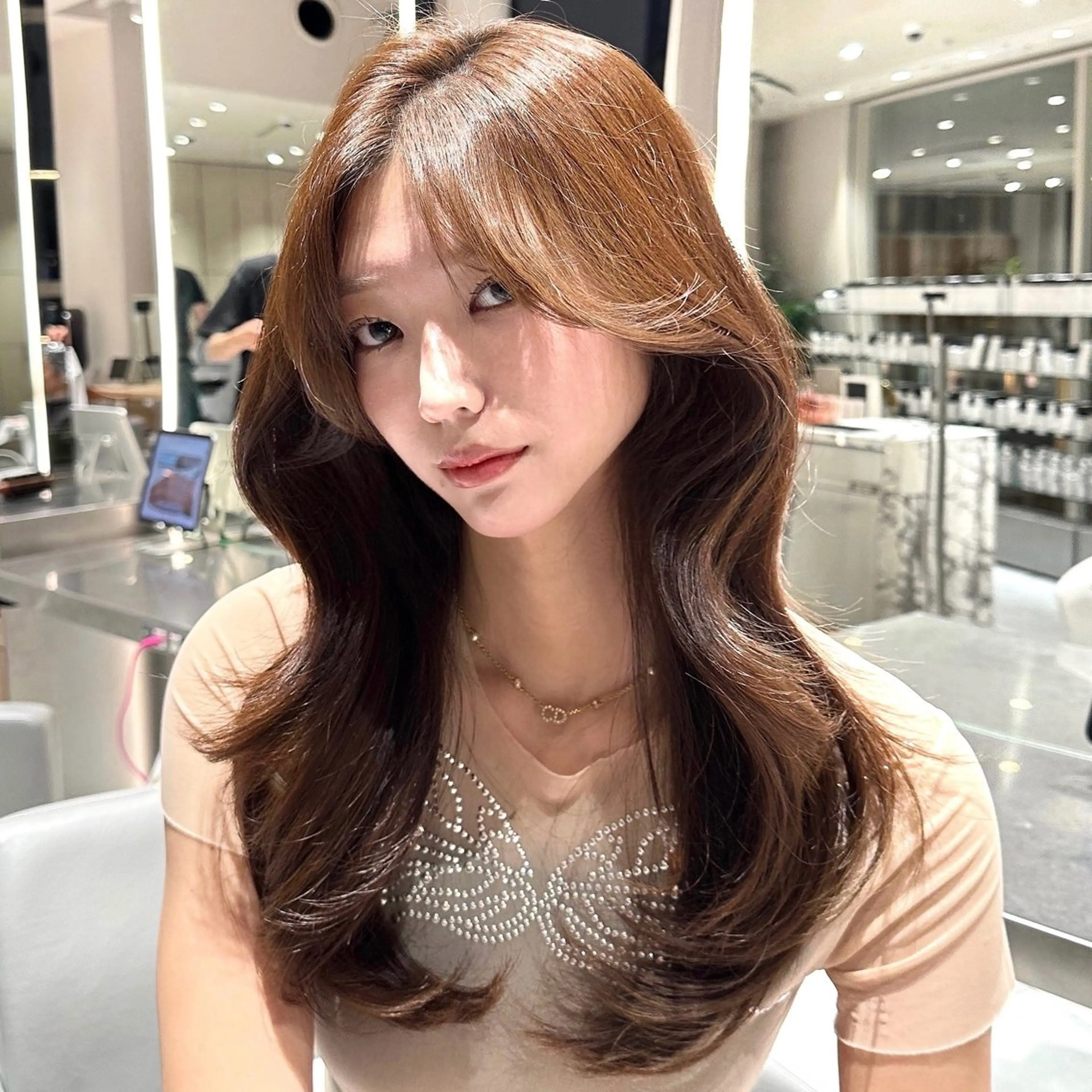 ロング カラー ブラウンカラー ココアブラウン レイヤーカット 🤍似合わせカット/ トレンドレイヤー🤍のヘアスタイル