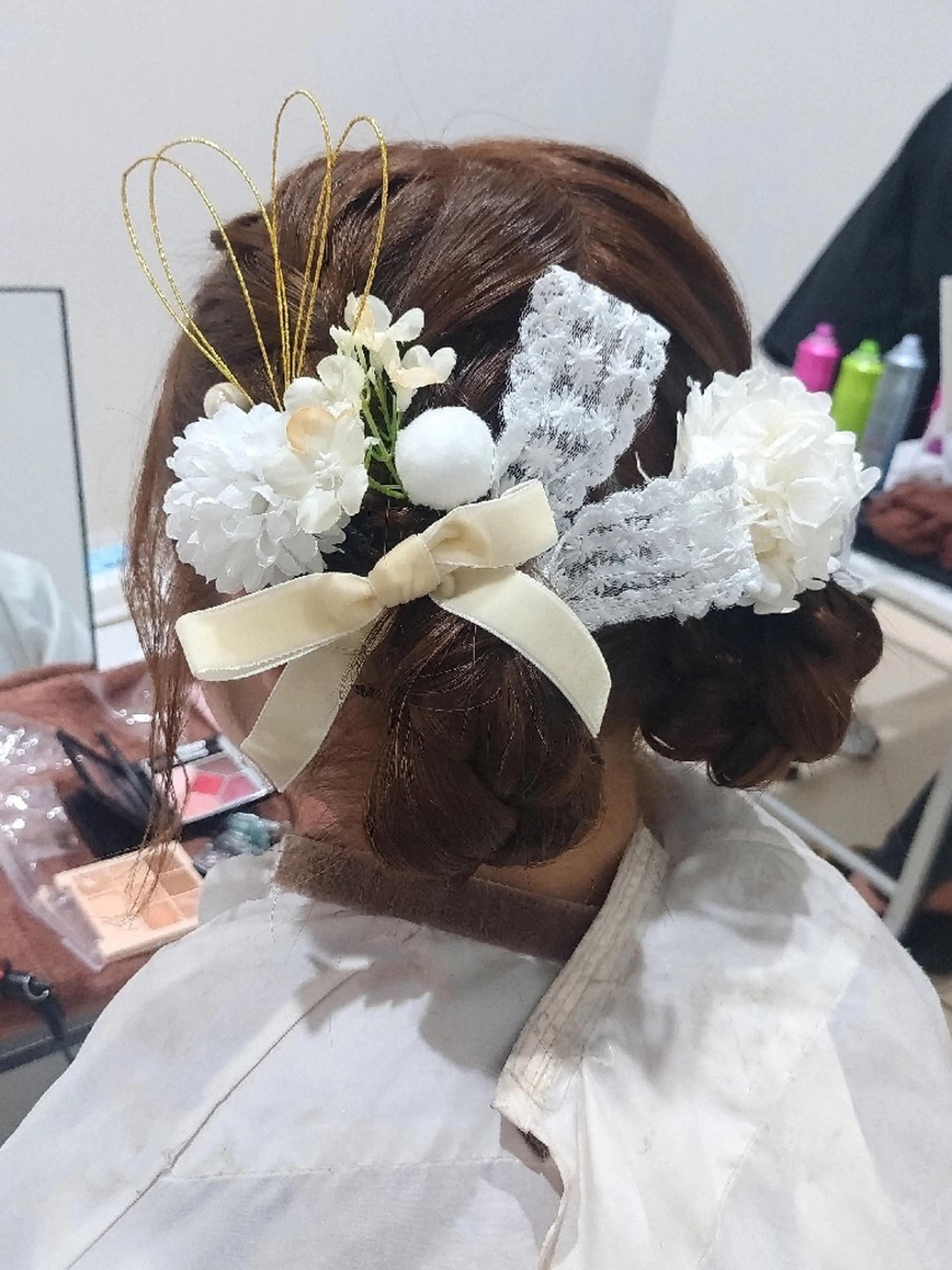 ミディアム ヘアアレンジ ヘアセット ヘアアレンジ/柔らか 艶カラー/AKARIのヘアスタイル