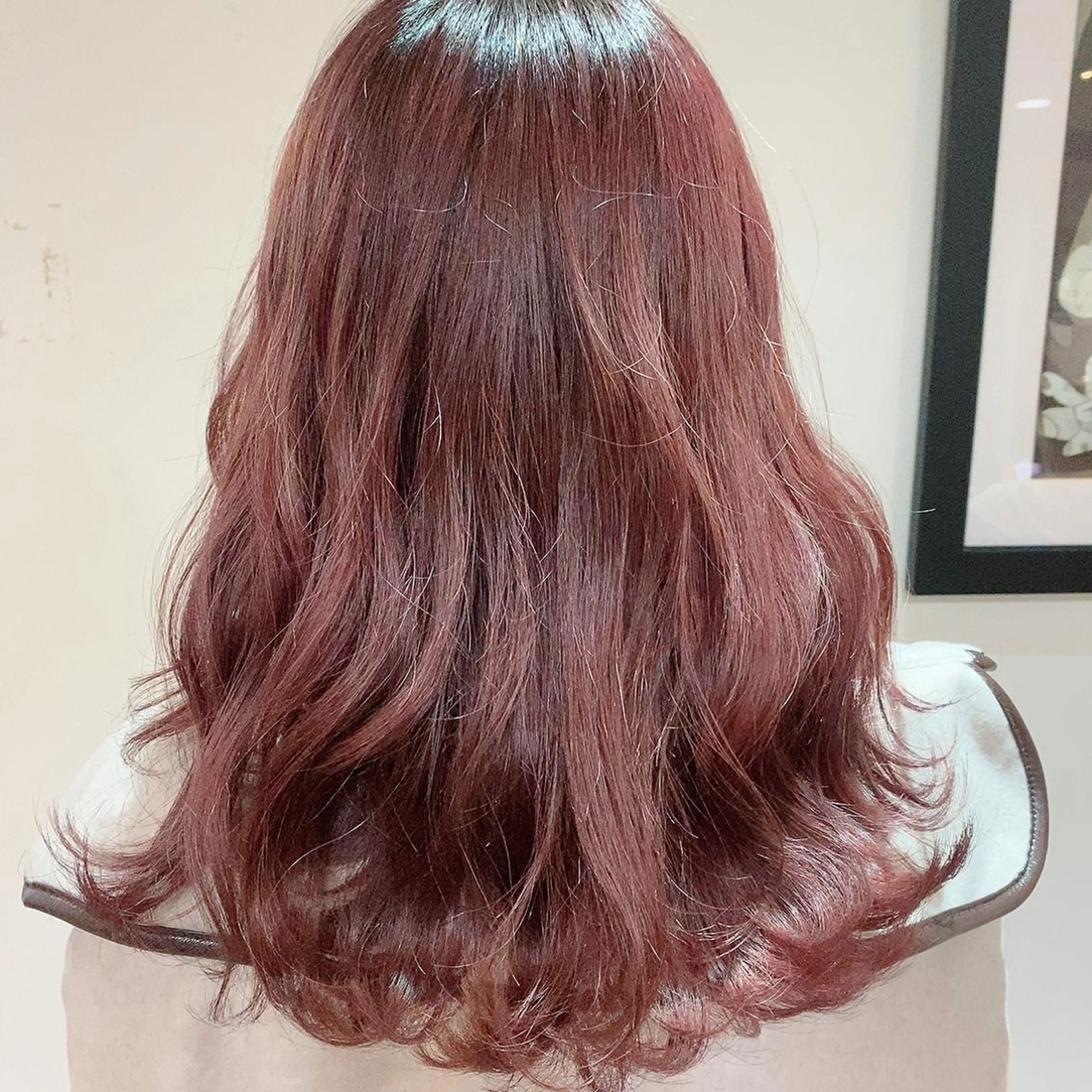 セミロング カラー ブラウンカラー ピンクカラー ピンクブラウン 韓国風ヘア 💚 nao💚のヘアスタイル