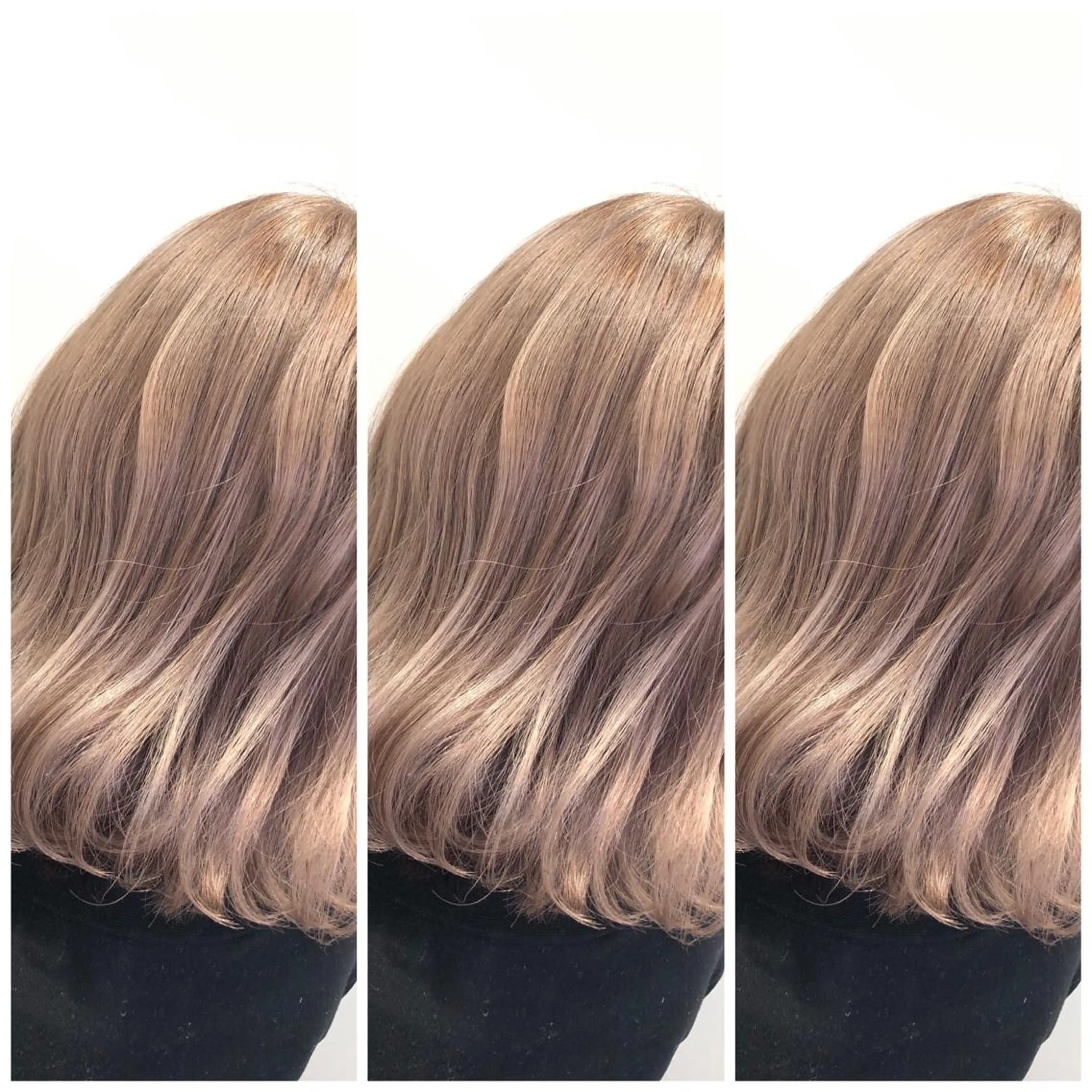 ミディアム カラー ベージュカラー ミルクティーベージュ ヘアカラー トリートメント 💓シールエクステ ルミエールのヘアスタイル