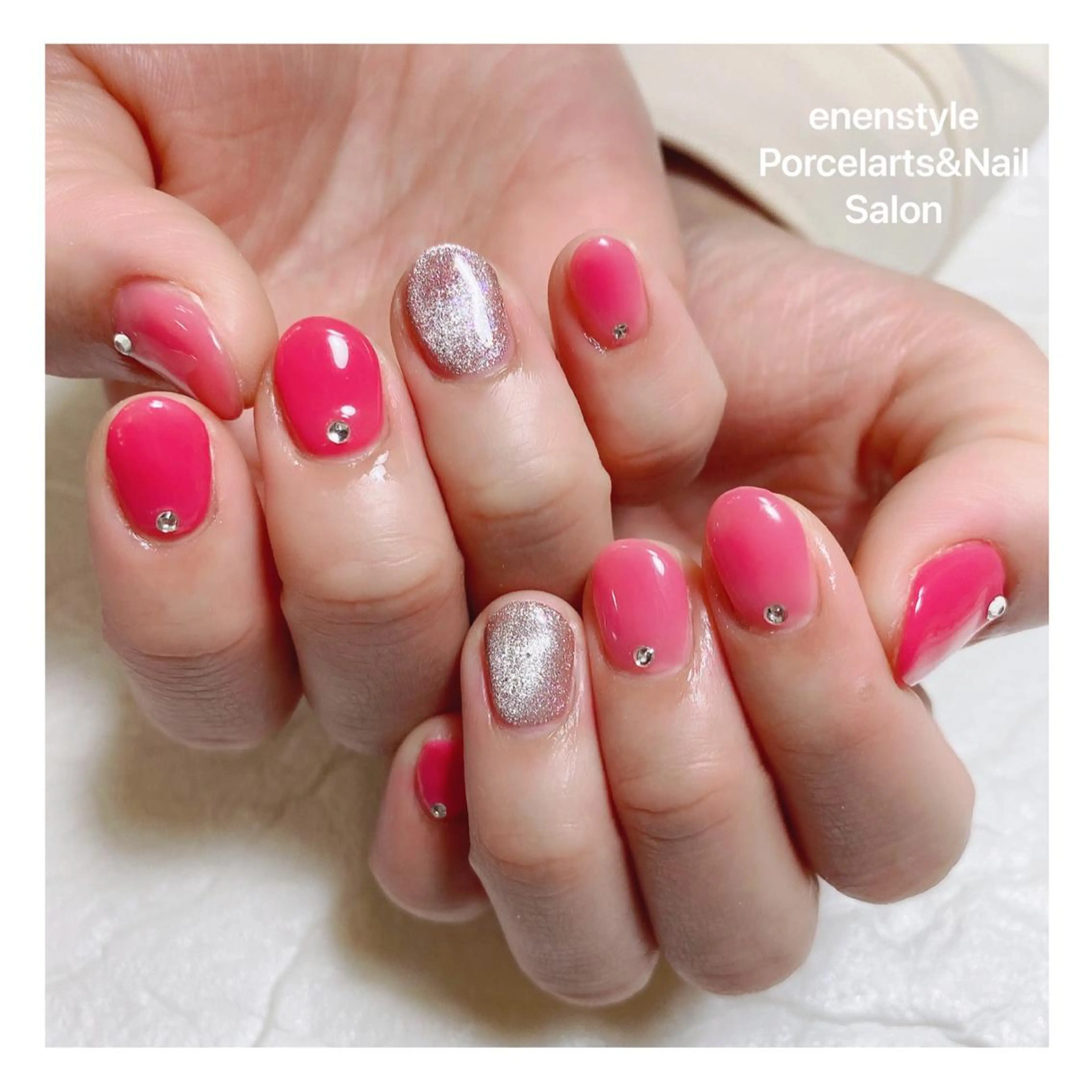 ミディアム ネイル ハンドネイル 👑enen style👑のネイルデザイン