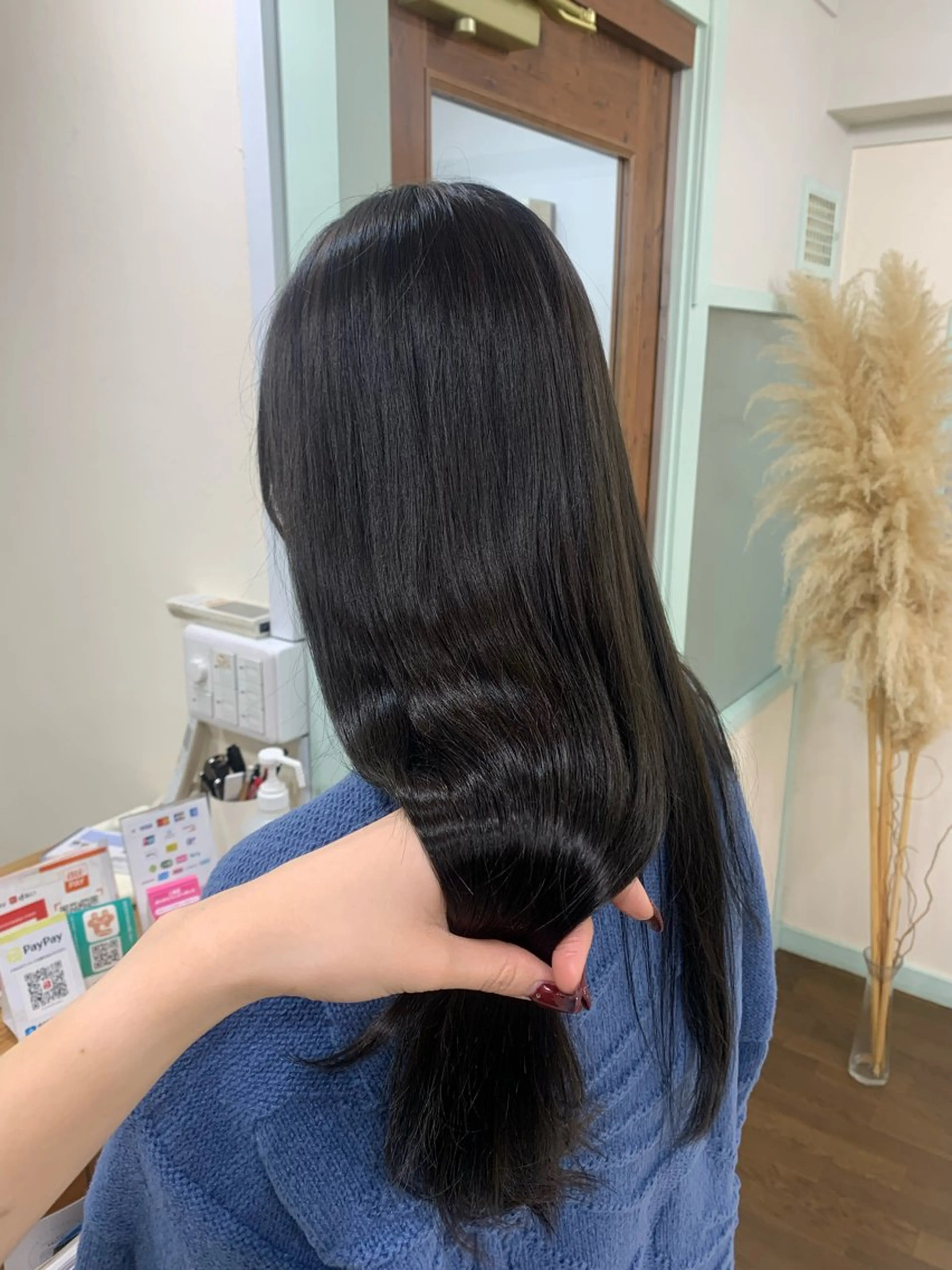 ロング カラー ヘアカラー トリートメント riho🪻暗髪/ 色持ちがいいカラーのヘアスタイル