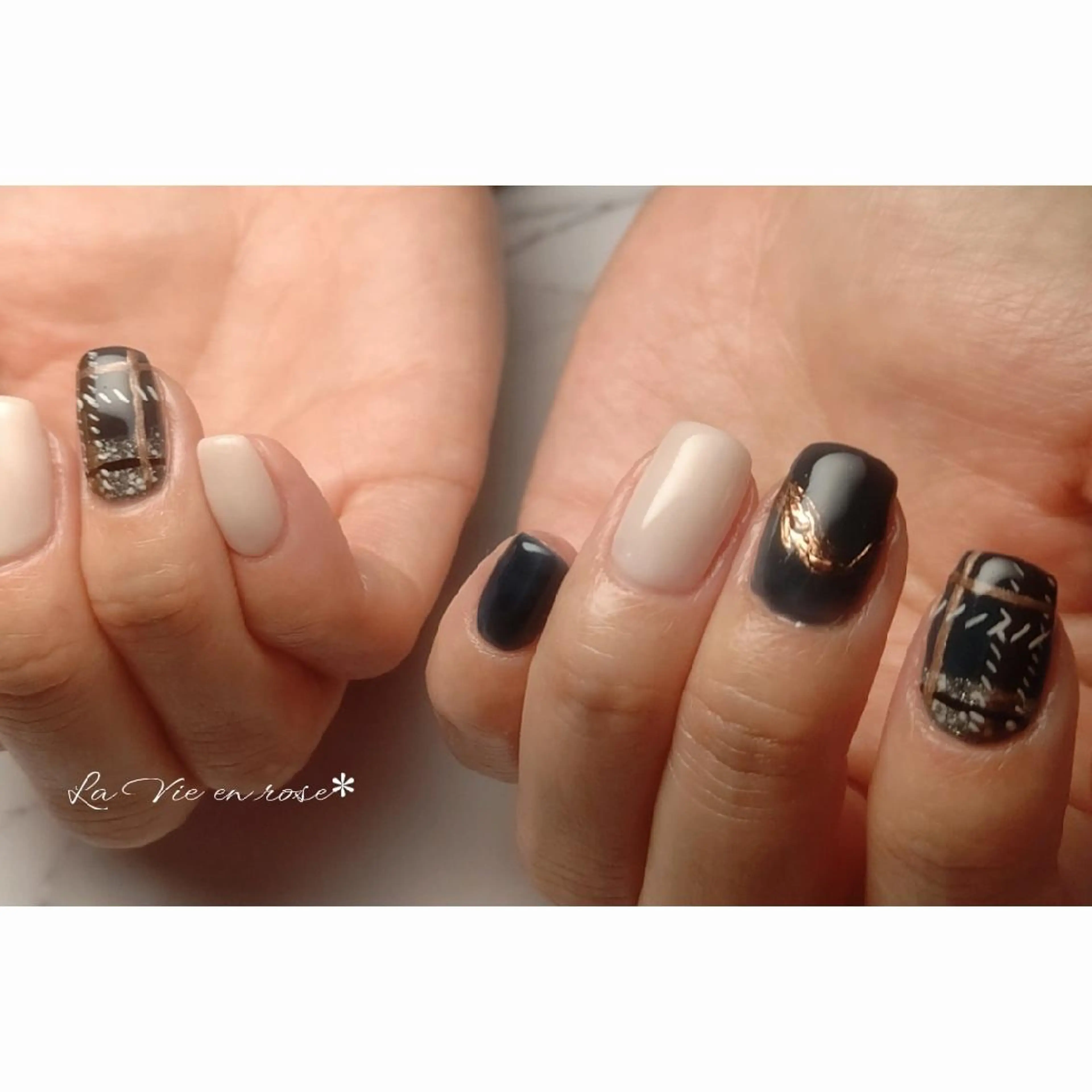 ネイル 持ち込み ラヴィアン ローズのネイルデザイン