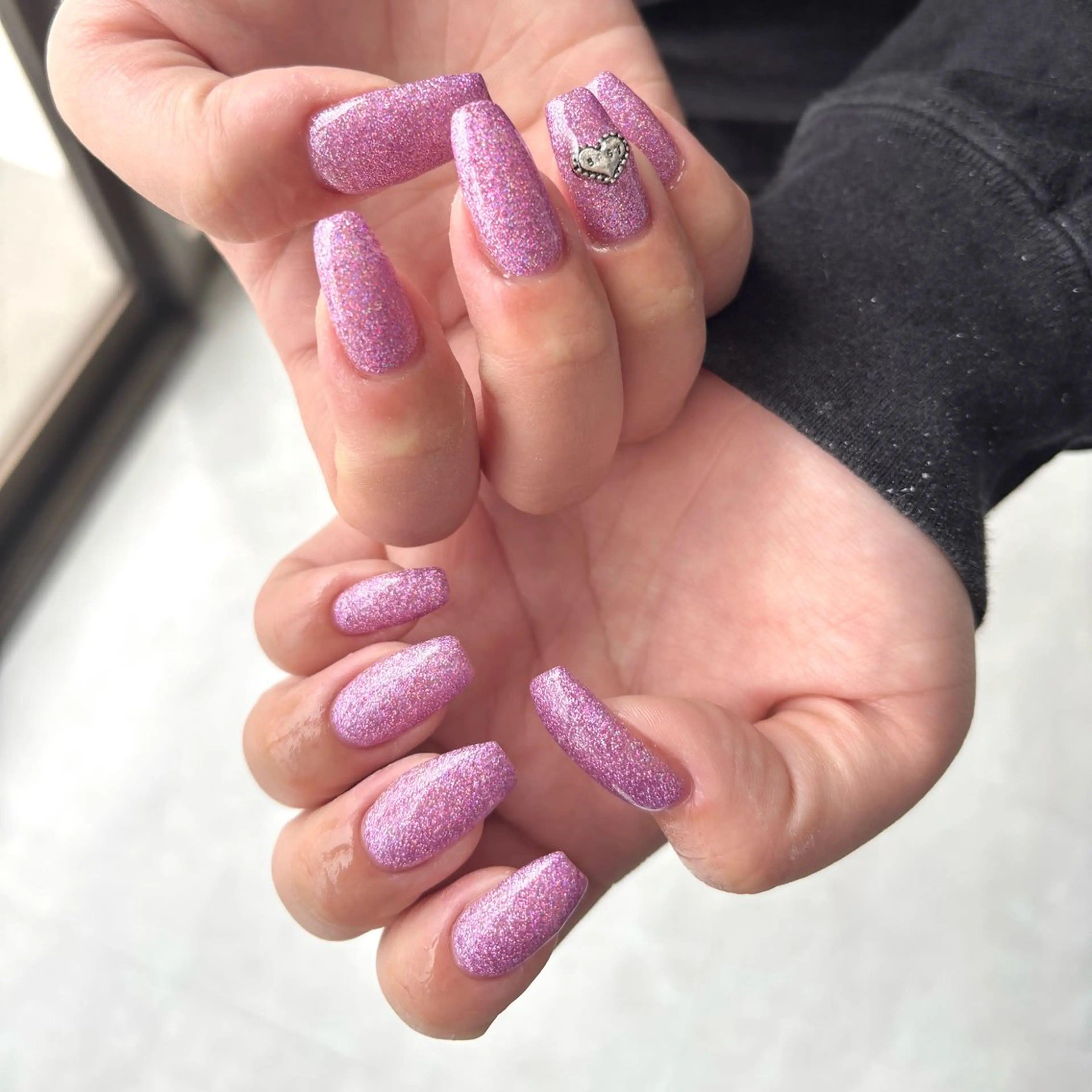 ネイル ラメ(グリッター) ピンク ハンドネイル GRACE Rioのネイルデザイン