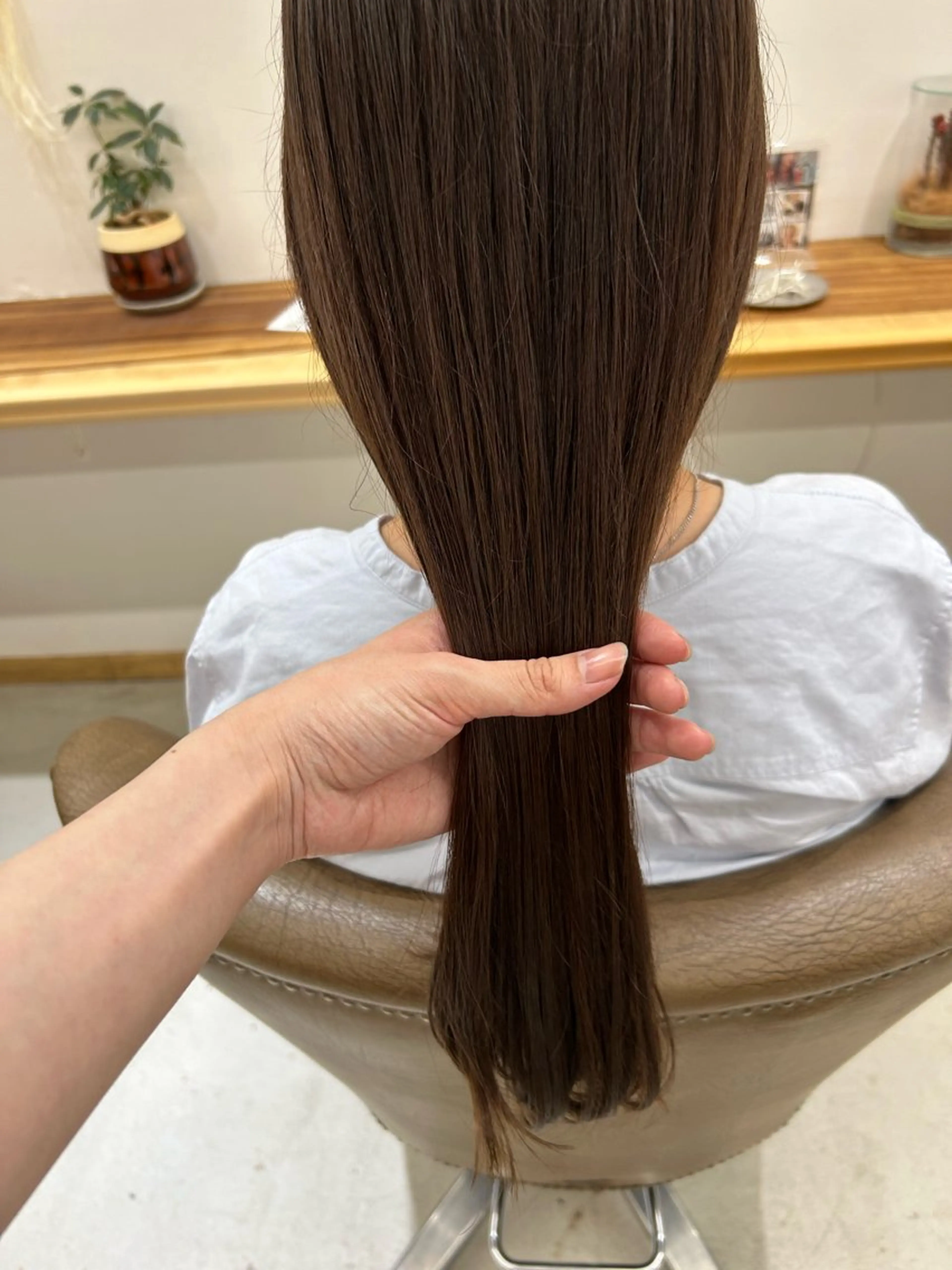 ロング なつめ🐶ショート ベージュカラーのヘアスタイル