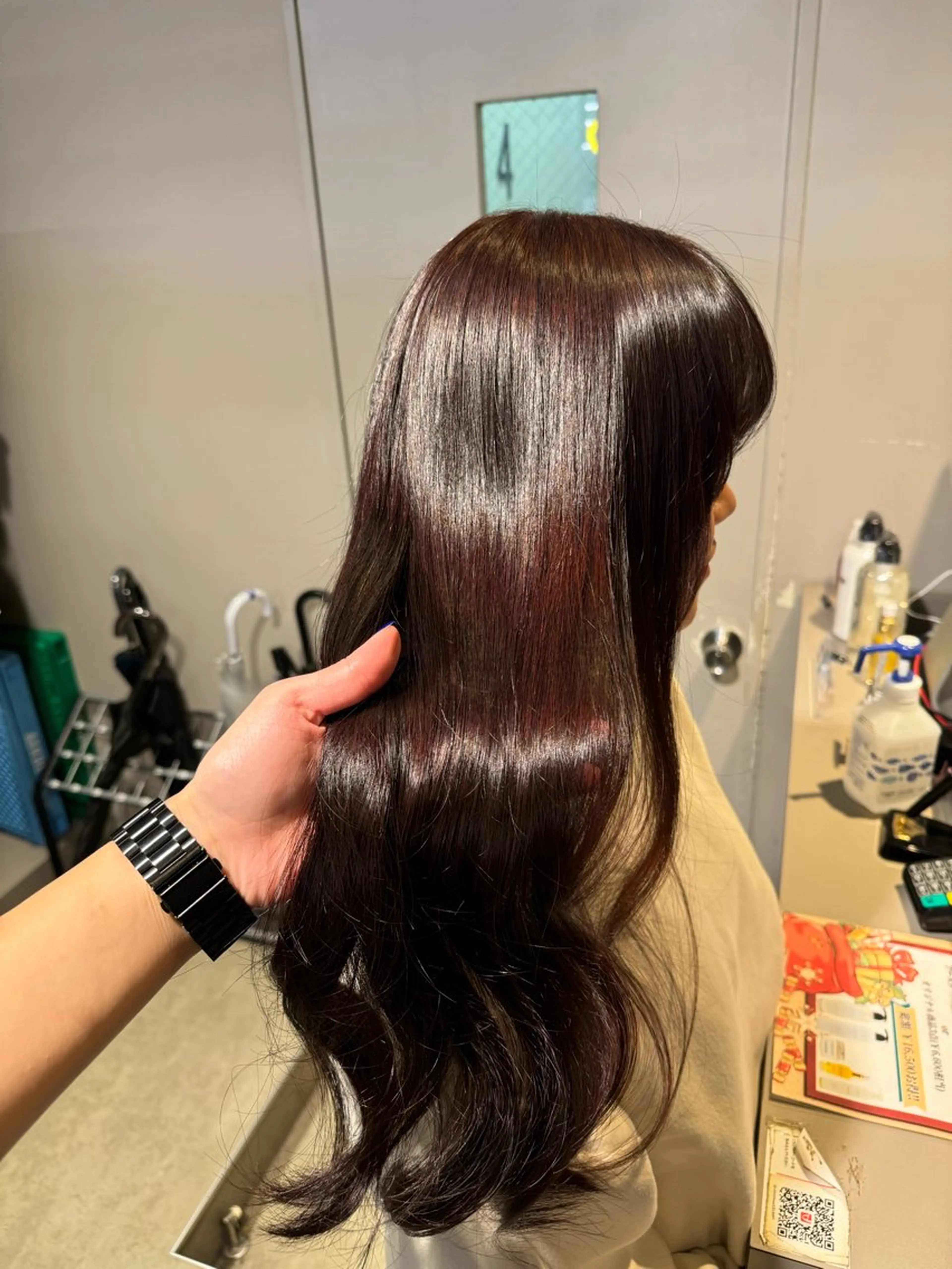 ロング カラー パーマ ヘアアレンジ メンズ キッズ 韓国系🇰🇷🩶 艶暗髪/MEIのヘアスタイル