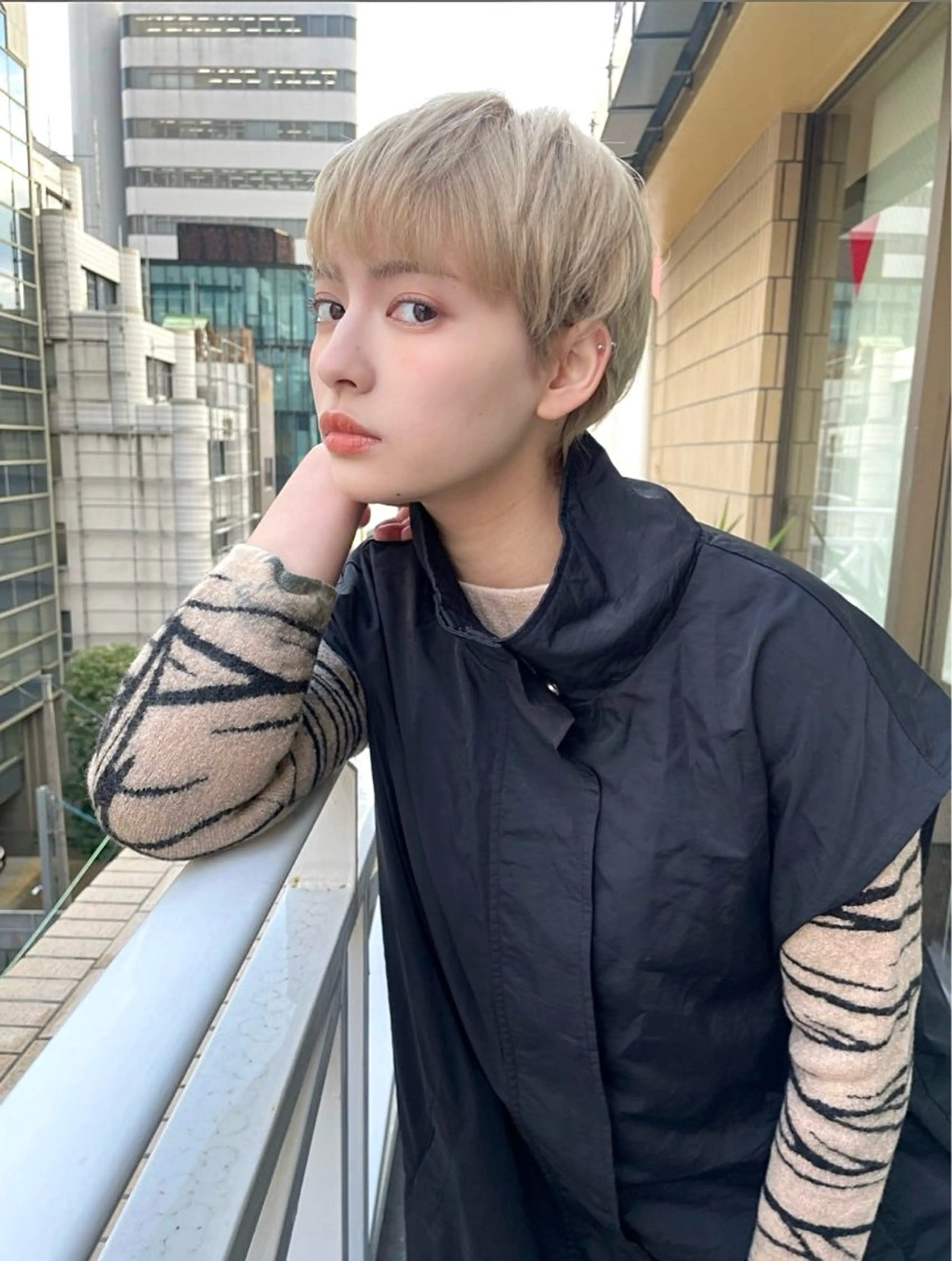 ショート ショートヘア ブリーチ/ハイトーン 心斎橋/honokaのヘアスタイル