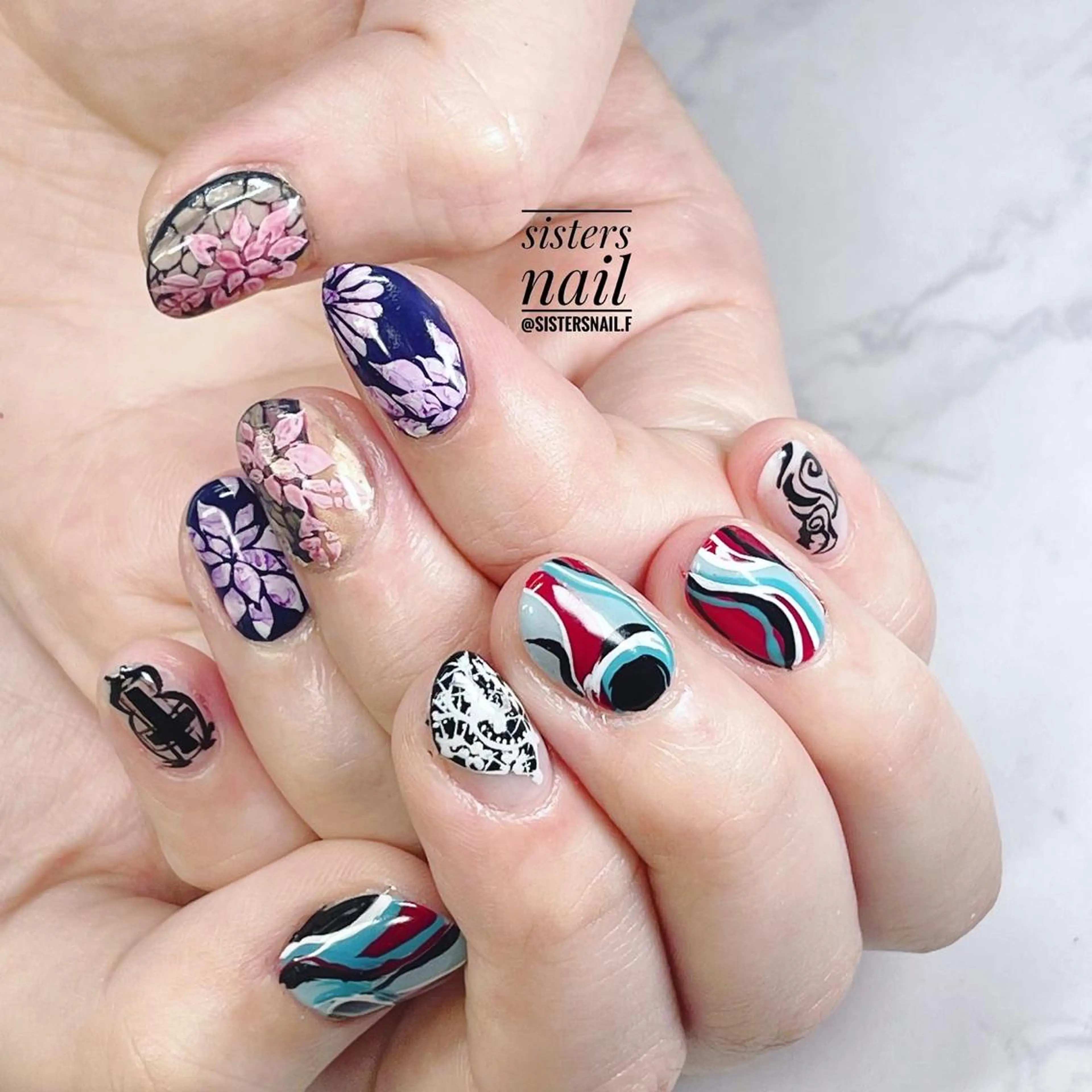 ネイル アートネイル レース sisters nail.fのネイルデザイン