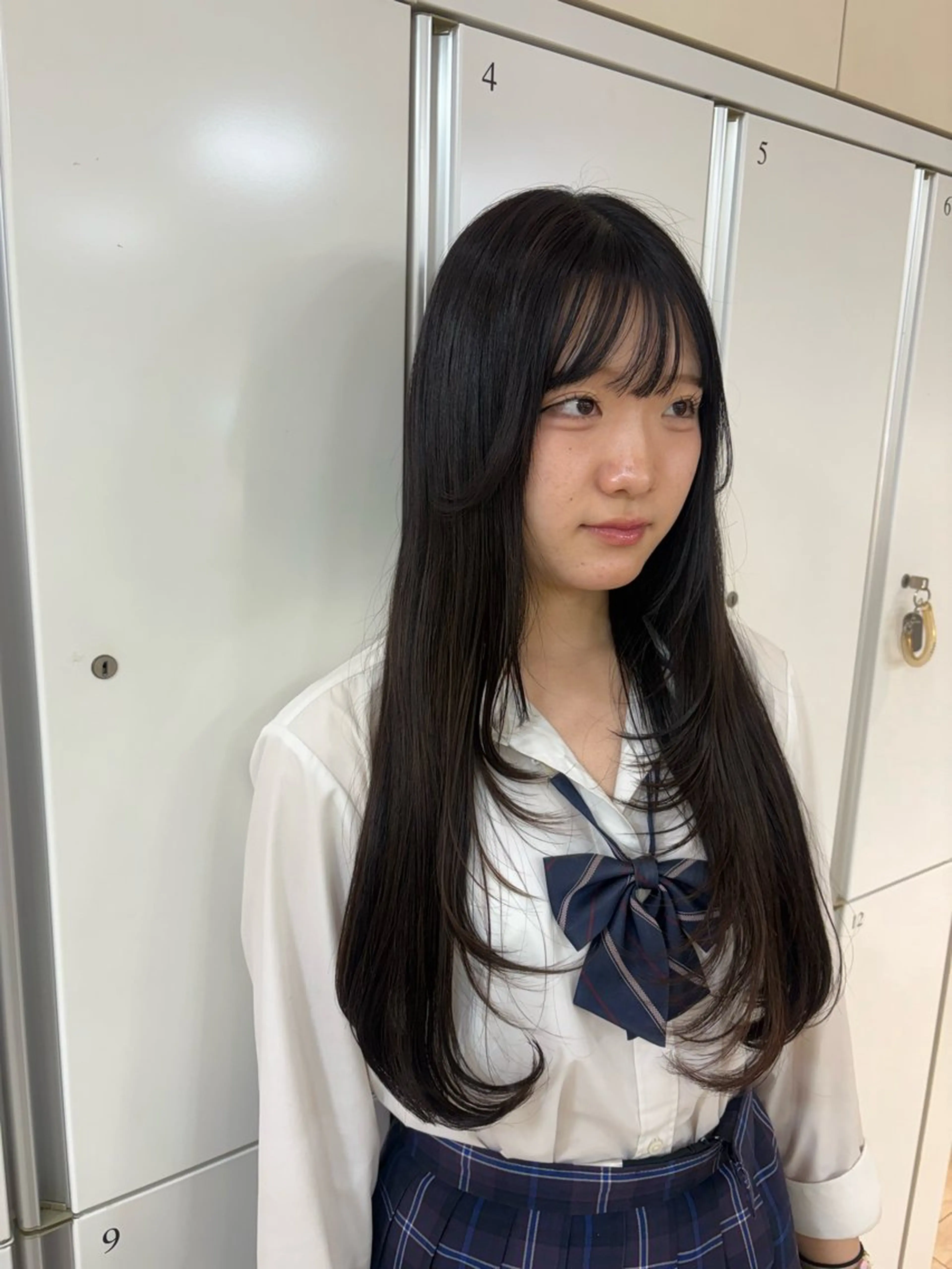 ロング エクステ 外国人風カラー ハイライト レイヤーカット ロング カット トリートメント CREA渋沢 モデル募集🌺アイナのヘアスタイル