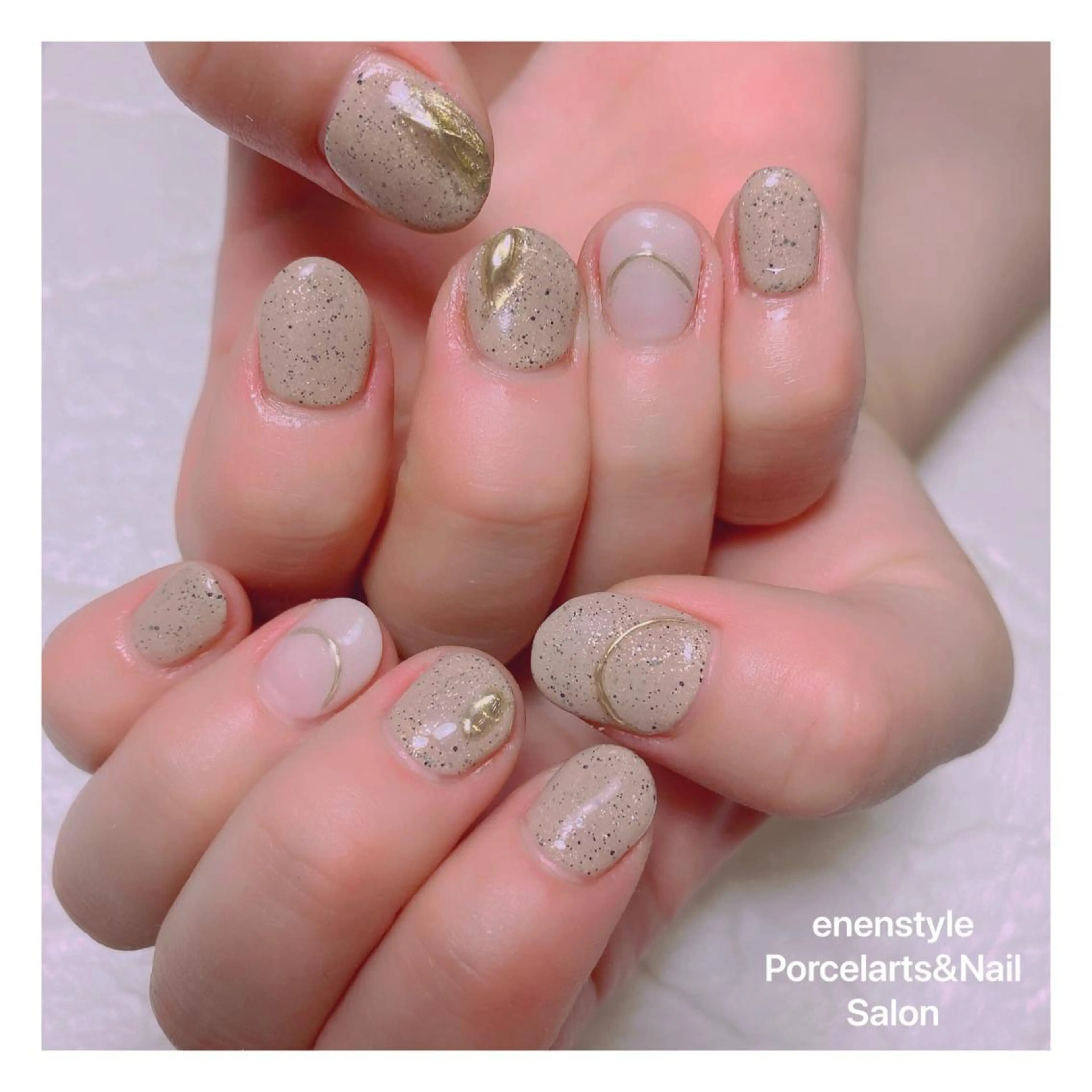 ショート ネイル ハンドネイル 👑enen style👑のネイルデザイン