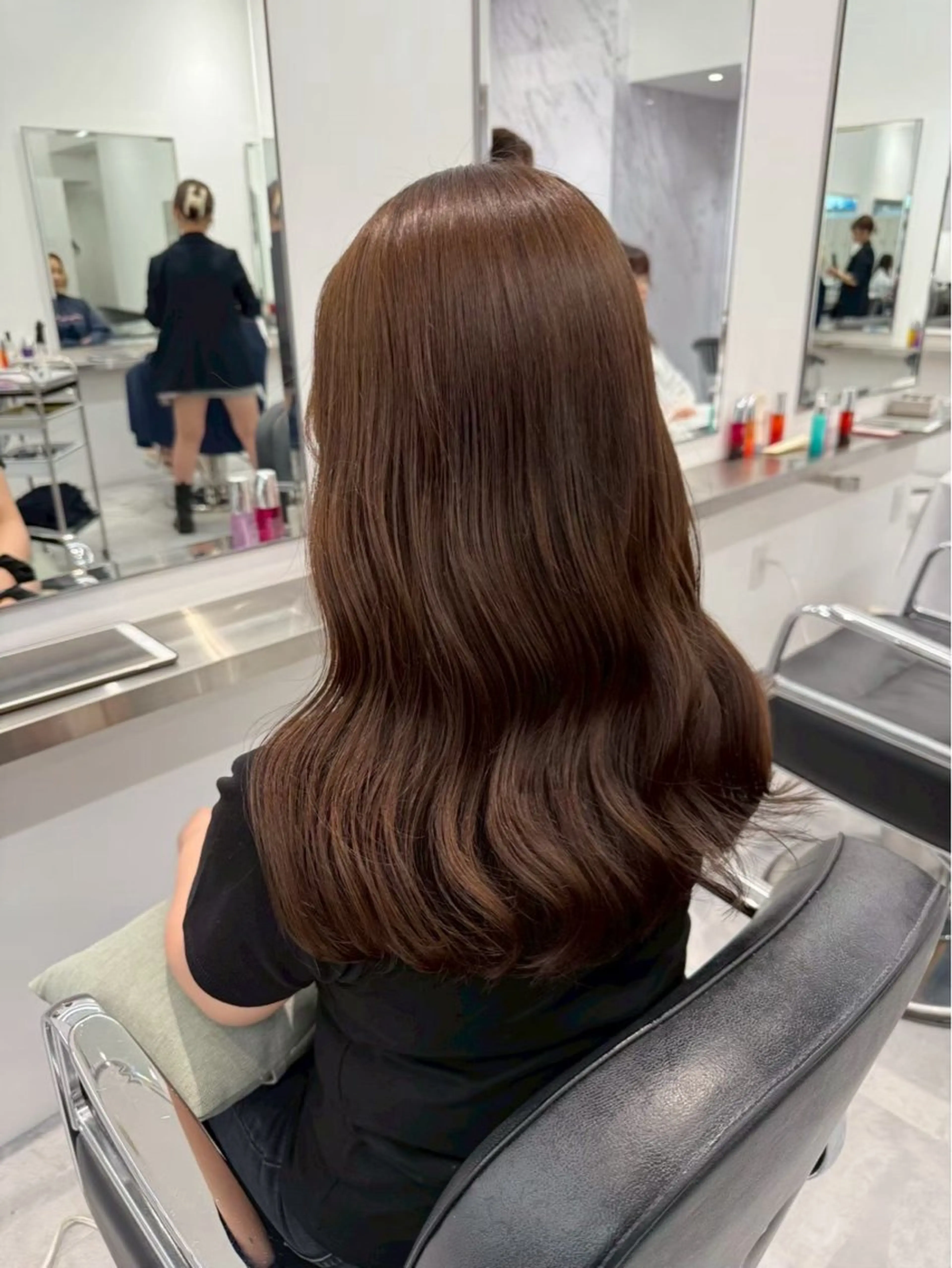 セミロング カラー ヘアカラー Parve Mix 森 美遥🇰🇷🩶のヘアスタイル