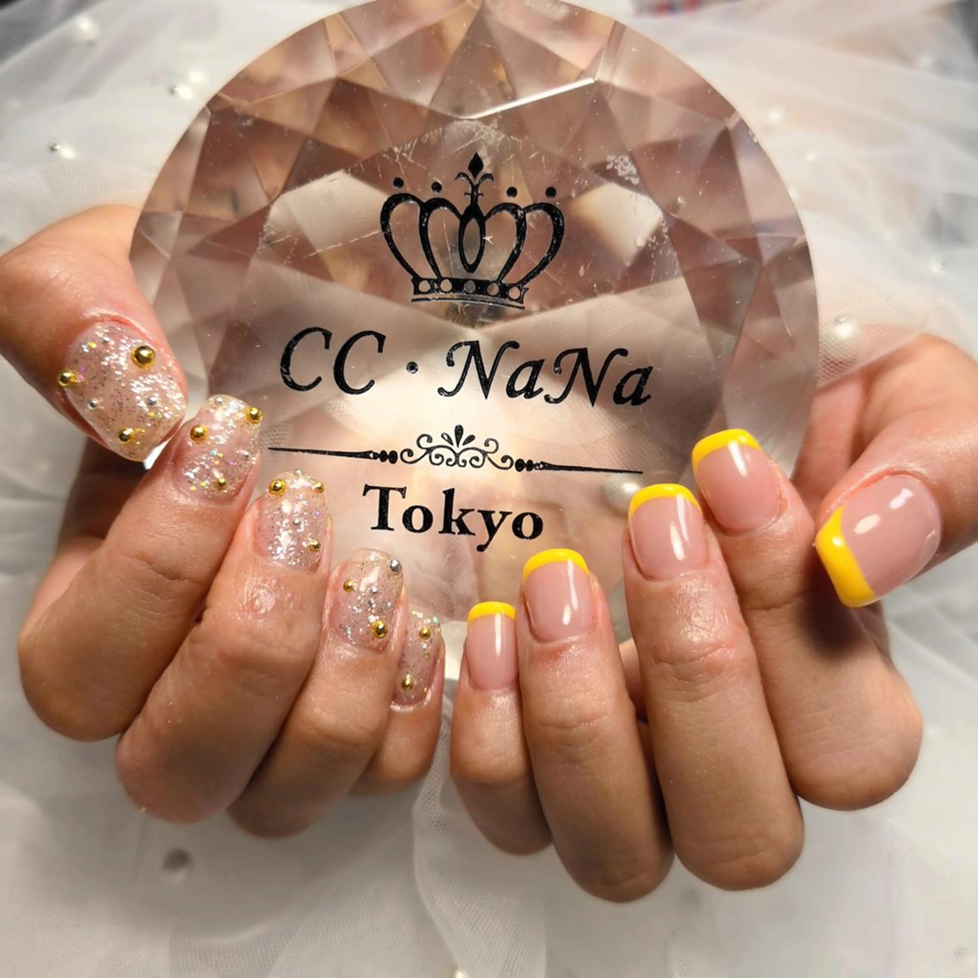 ネイル ハンドネイル 💎CC・NaNa 韓国風ネイル🌙Cのネイルデザイン