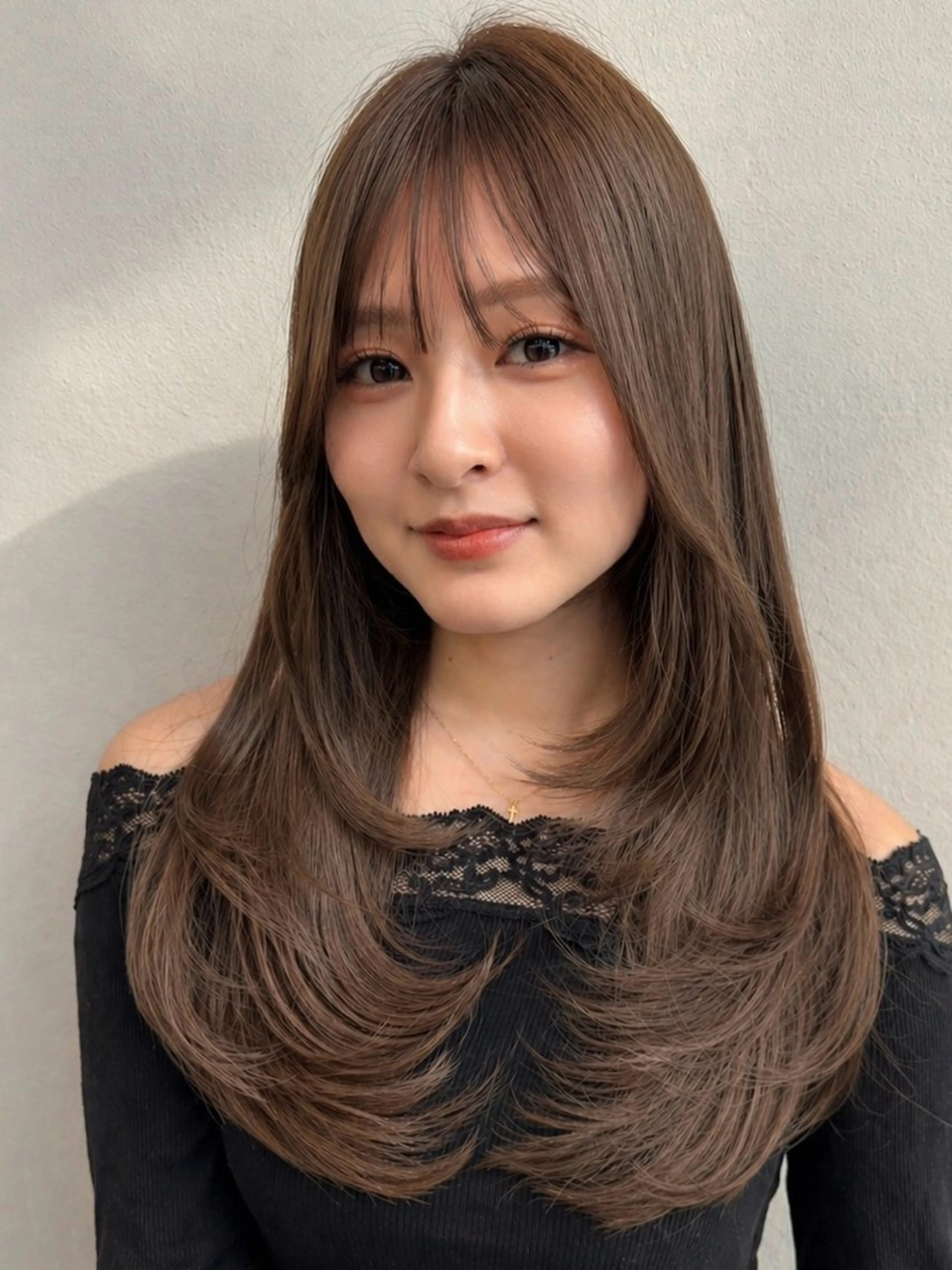ミディアム カラー グレージュ オリーブグレージュ オリーブグレー オレンジ レイヤーカット カット ヘアカラー トリートメント レイヤー🩰顔まわり /透明感/kanaのヘアスタイル