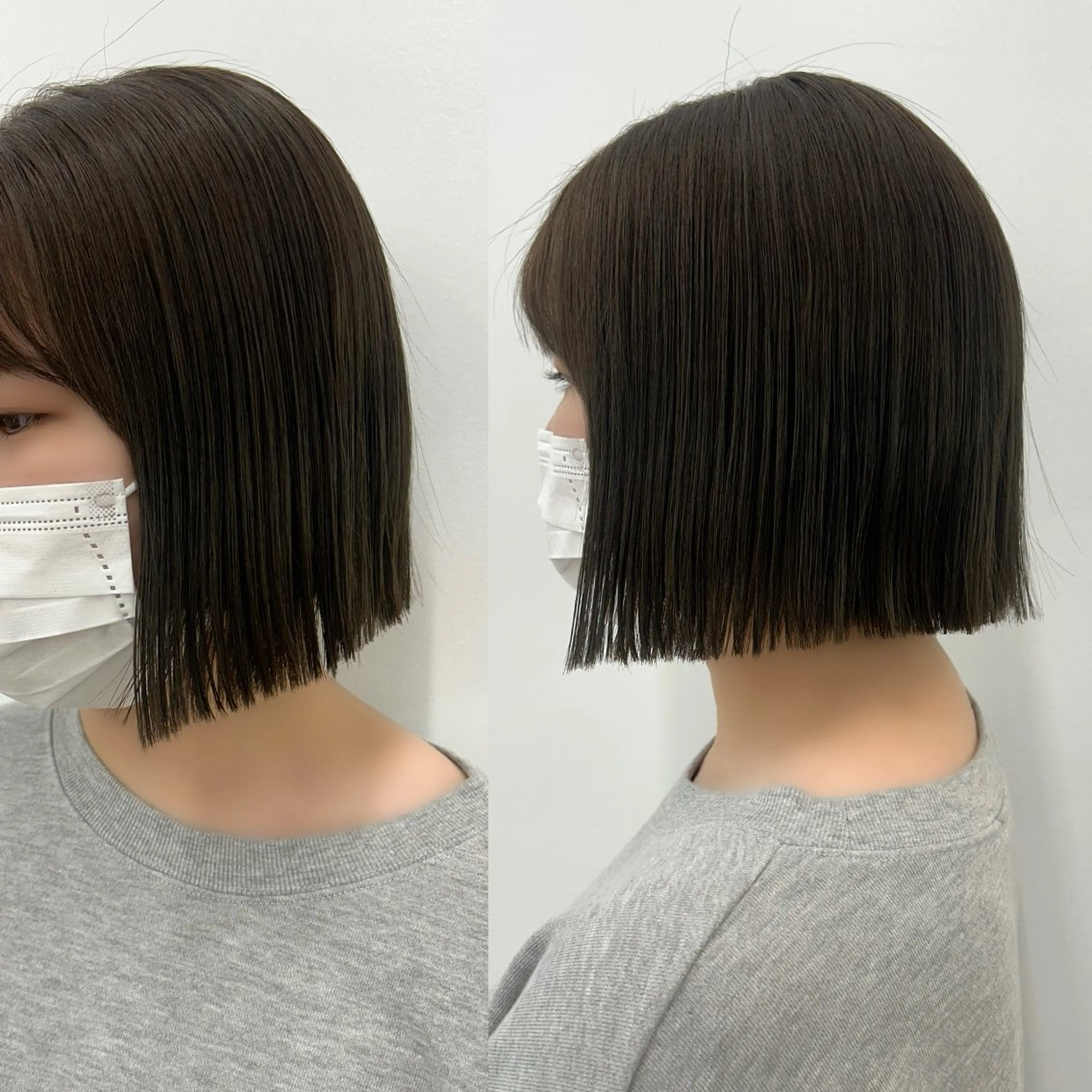 ショート ボブ 縮毛矯正 ベージュ/透明感/ レイヤー/あやか💕のヘアスタイル