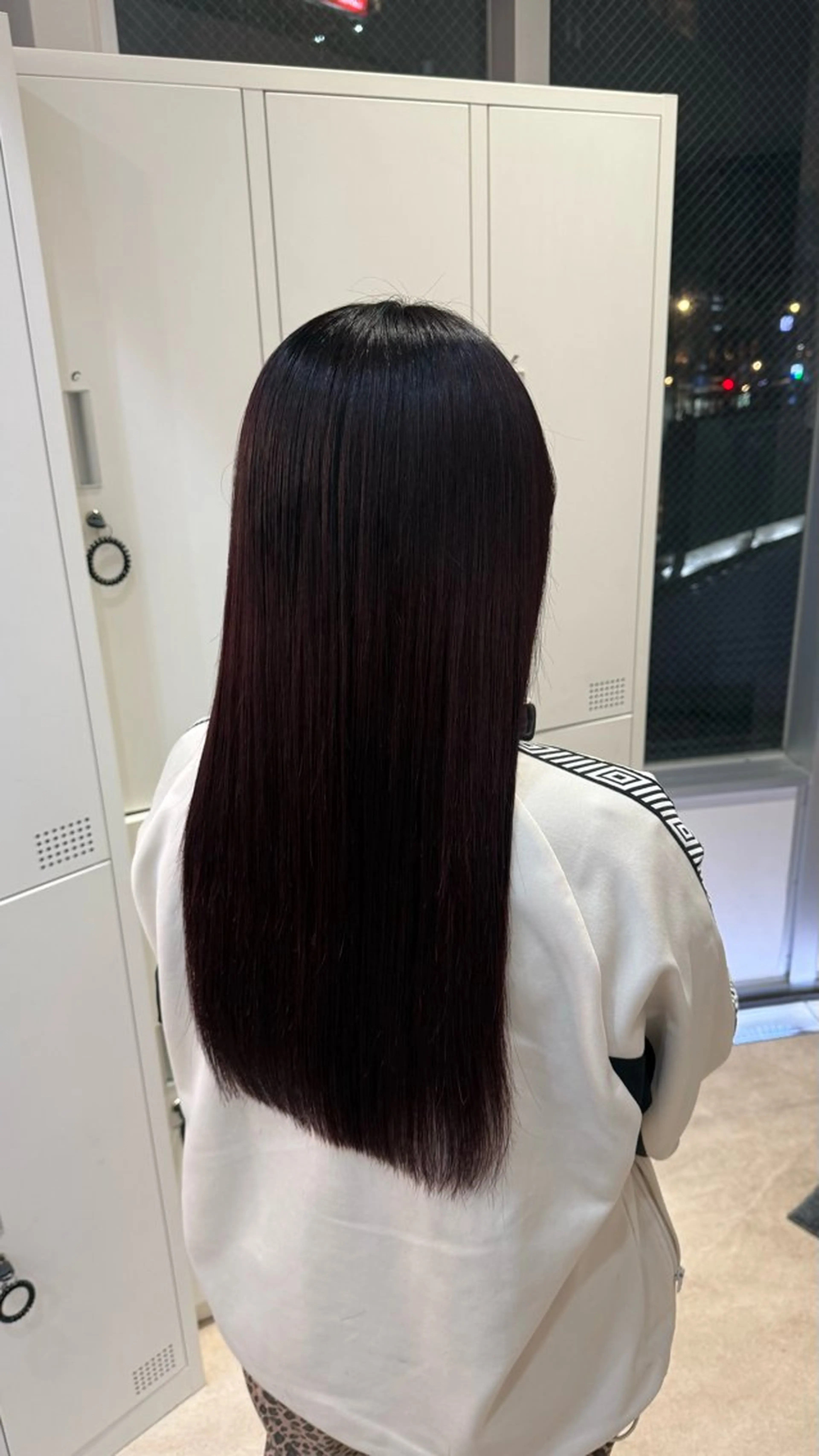 カラー ボルドーカラー レッドカラー hinata ひなたのヘアスタイル