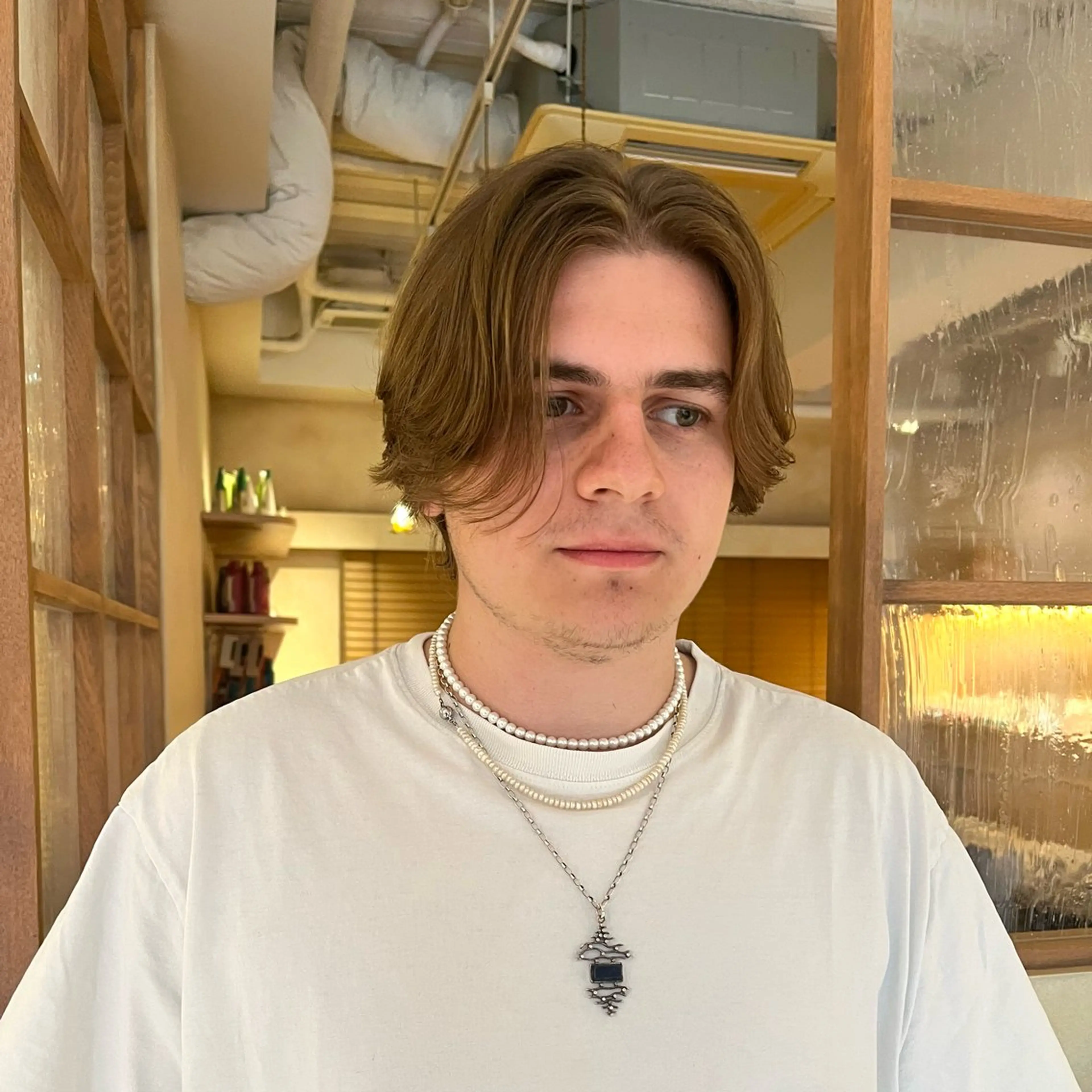 ミディアム パーマ メンズ カット 🌿‬ナチュラルヘア /パーマ/蒼真🍃のヘアスタイル