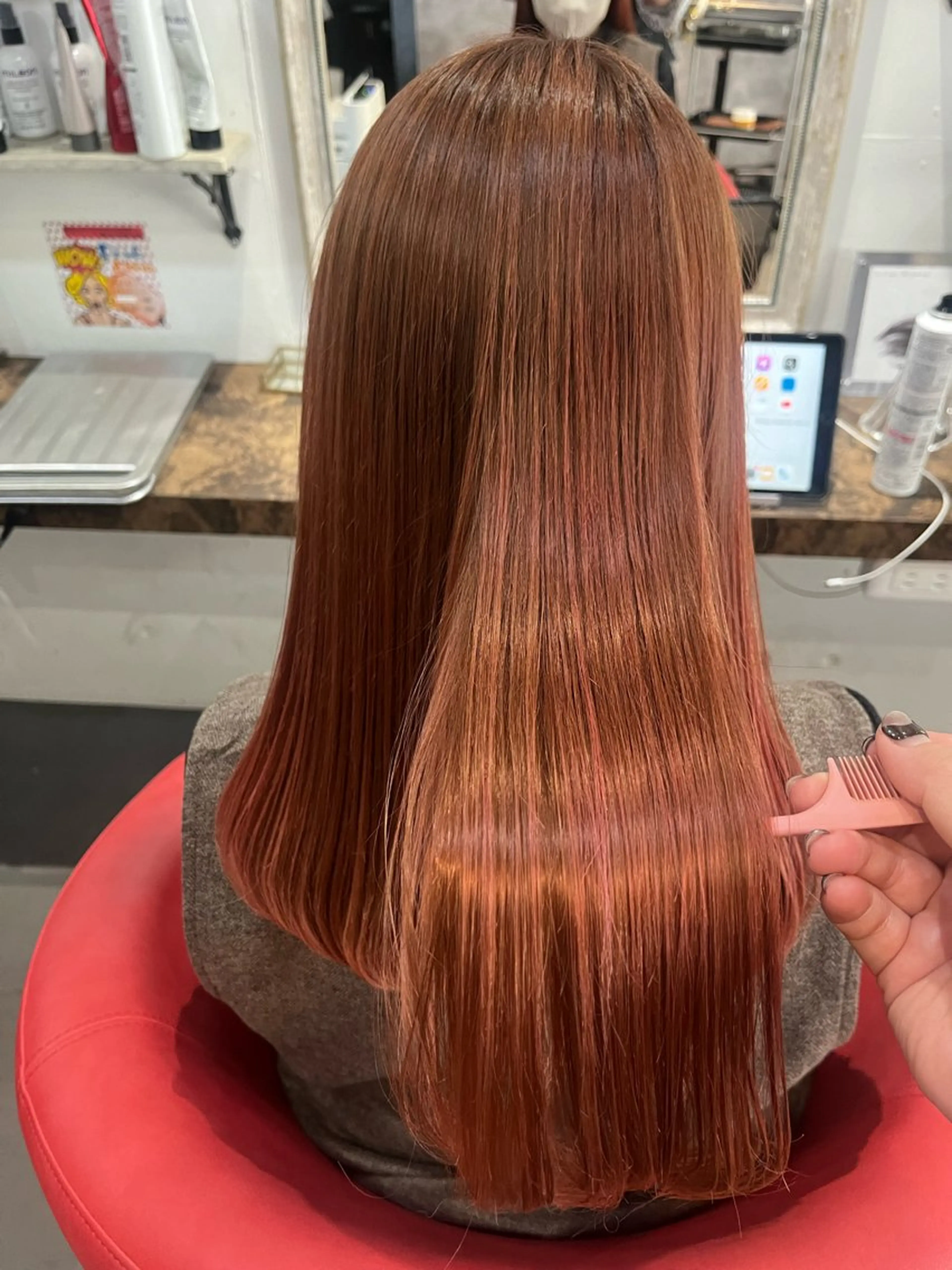 セミロング カット 縮毛矯正 駅チカ【ali'i】 アリイ花崎友美☘のヘアスタイル