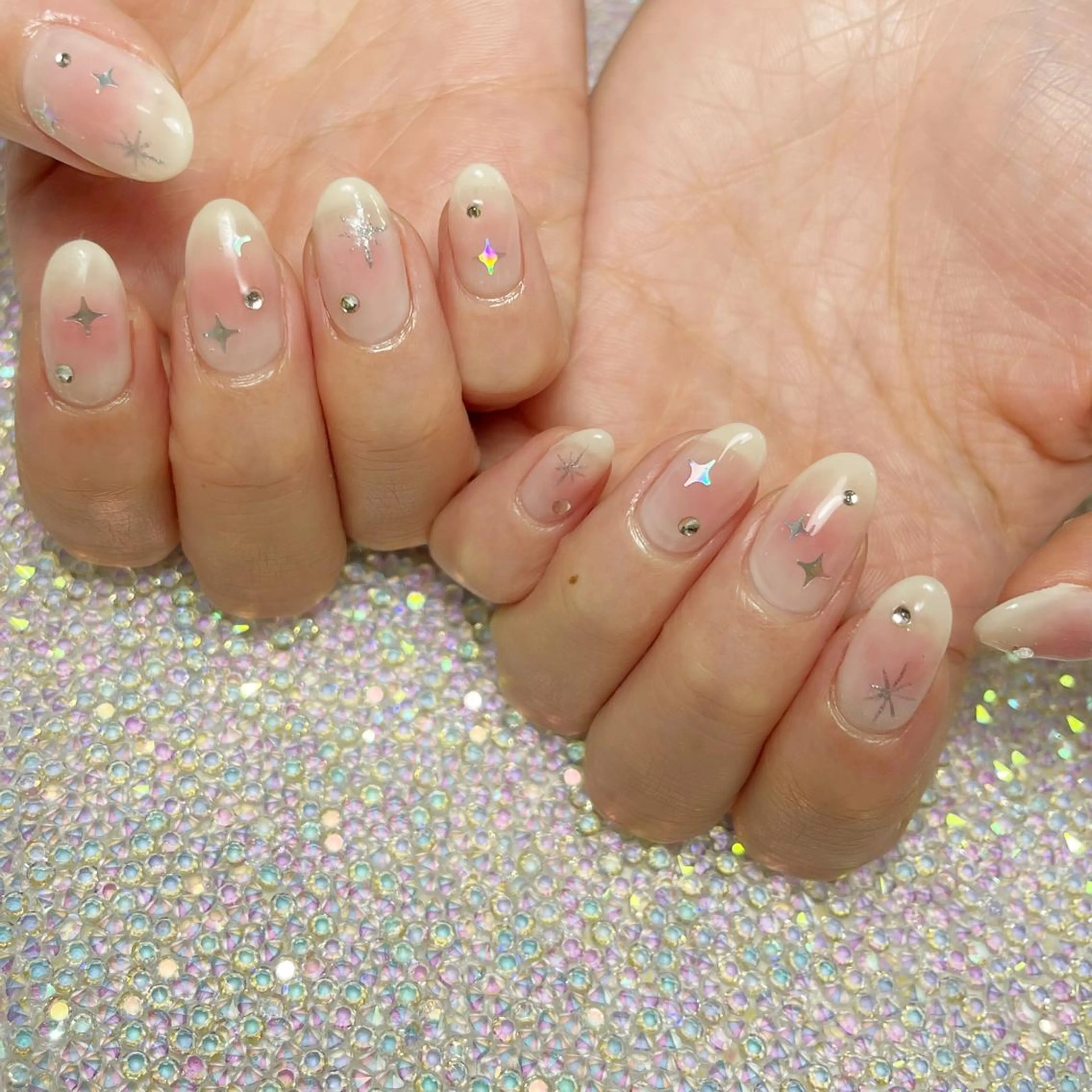 ネイル アートネイル チークネイル フットネイル ジェルネイル キラキラネイル Y nail なんば堀江店のネイルデザイン