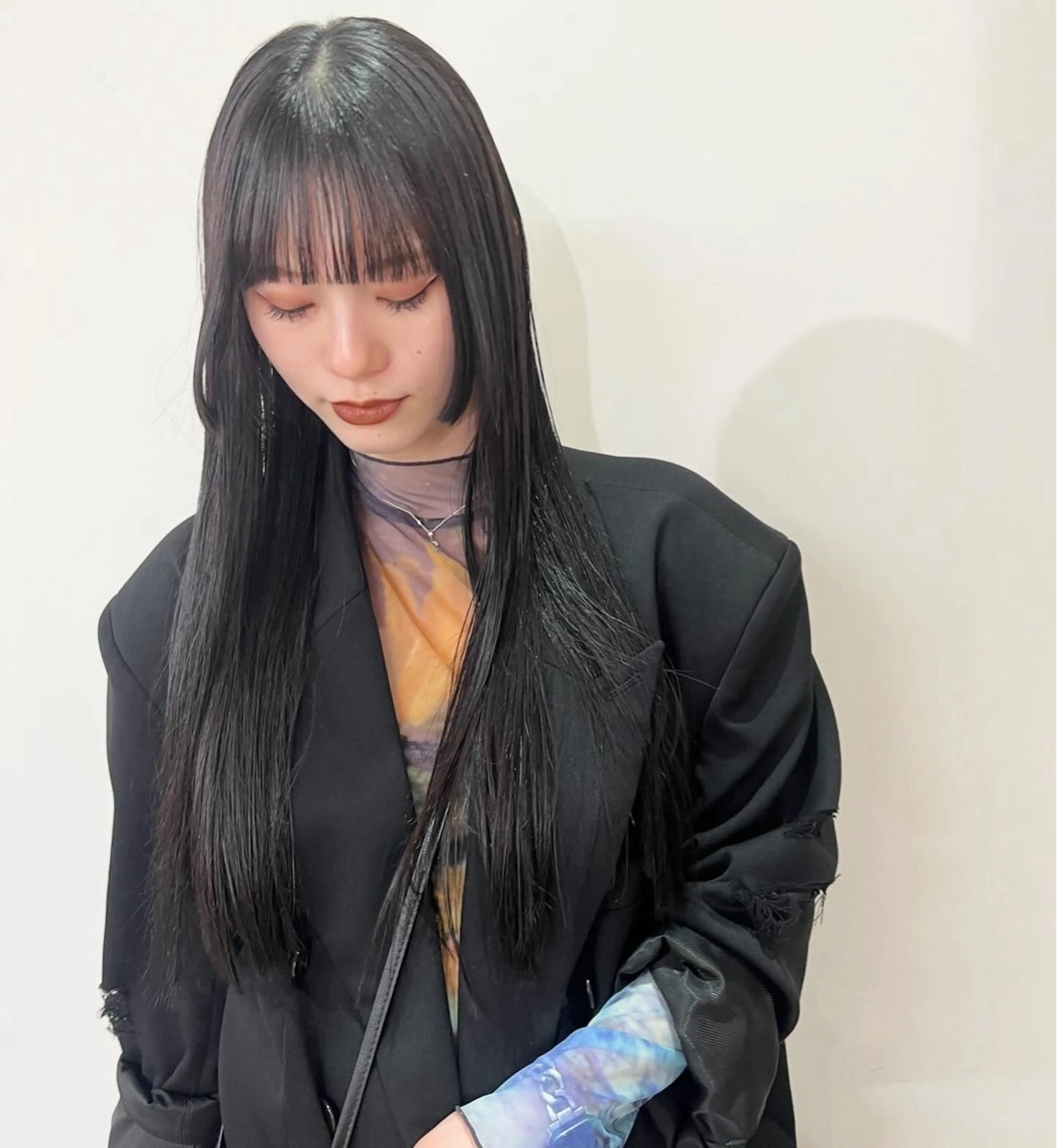 梅雨に入る前に❗️【カット＋ストレートパーマ】朝のお手入れを簡単に☀️の写真