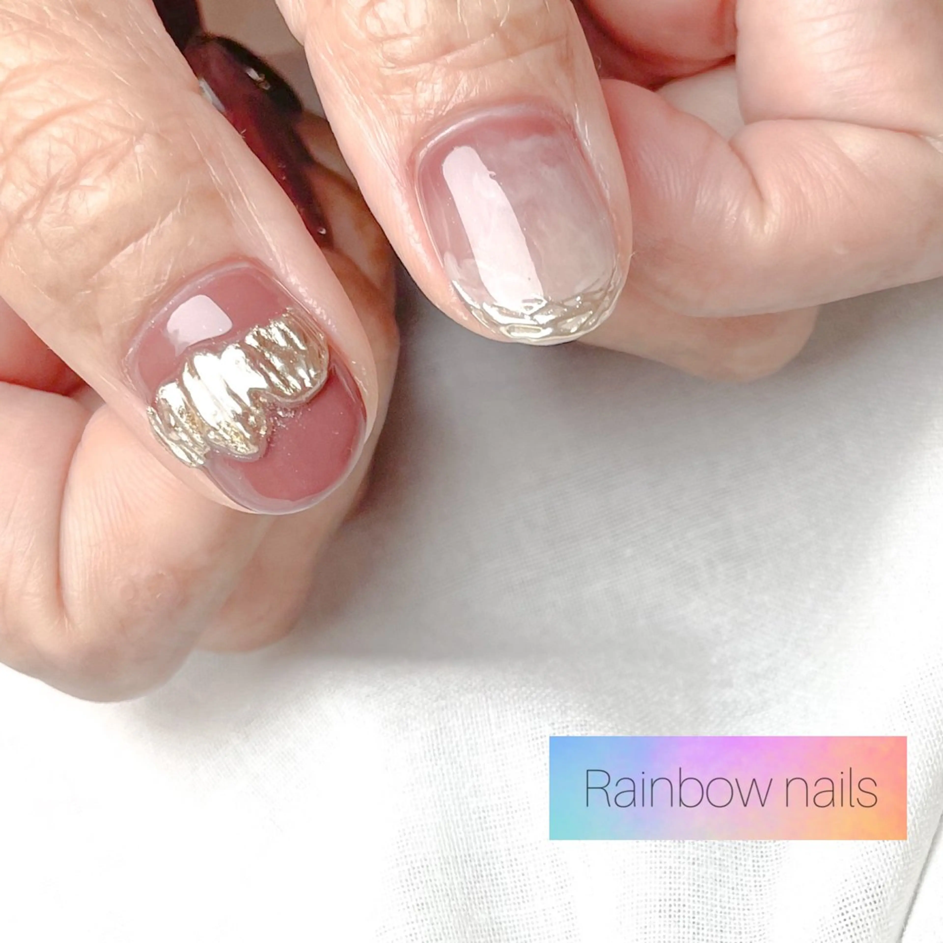 ネイル Rainbow nailsくろちゃんのネイルデザイン