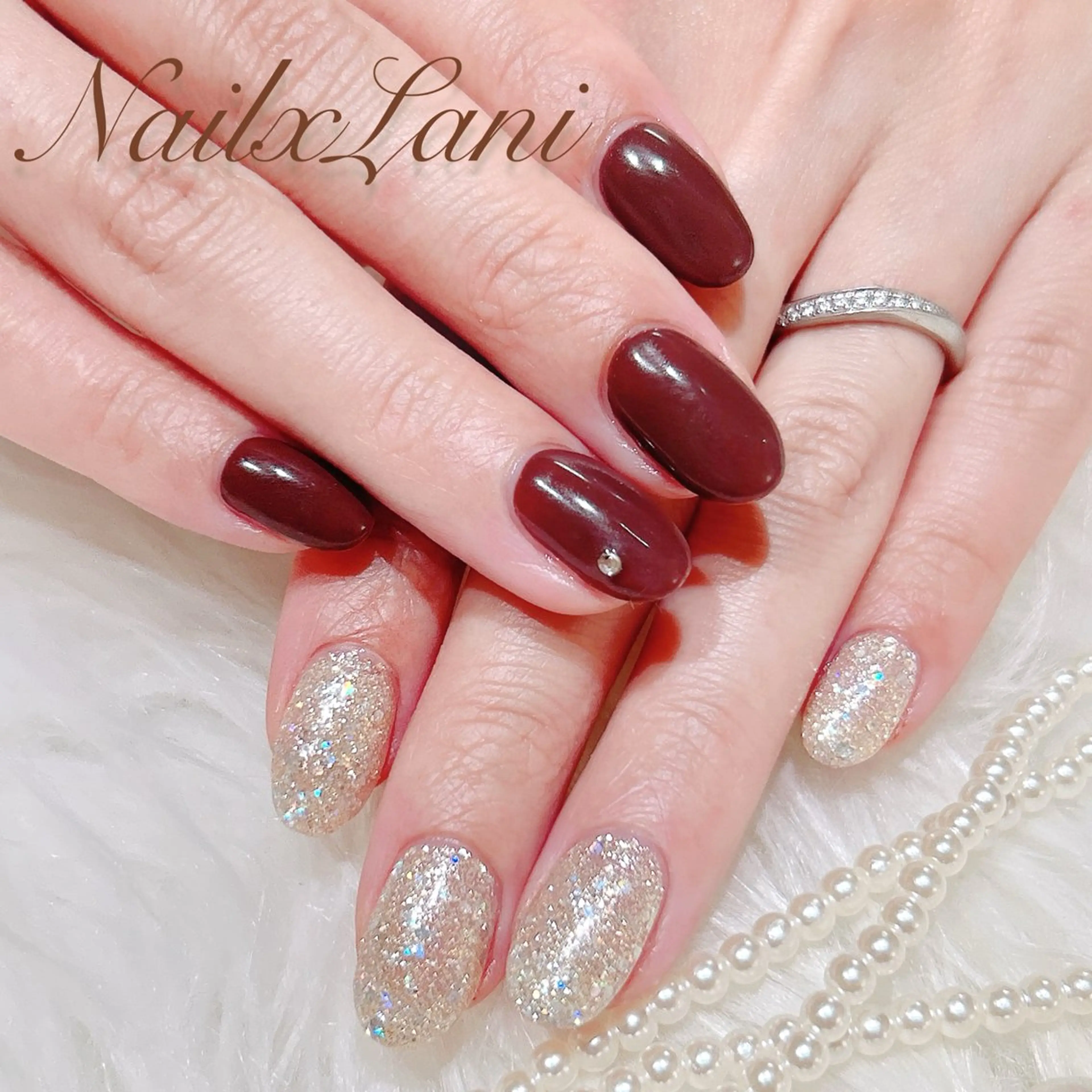 ネイル フットネイル ジェルネイル マグネットネイル パラジェル Nail×Lani 深爪矯正対応◎のネイルデザイン