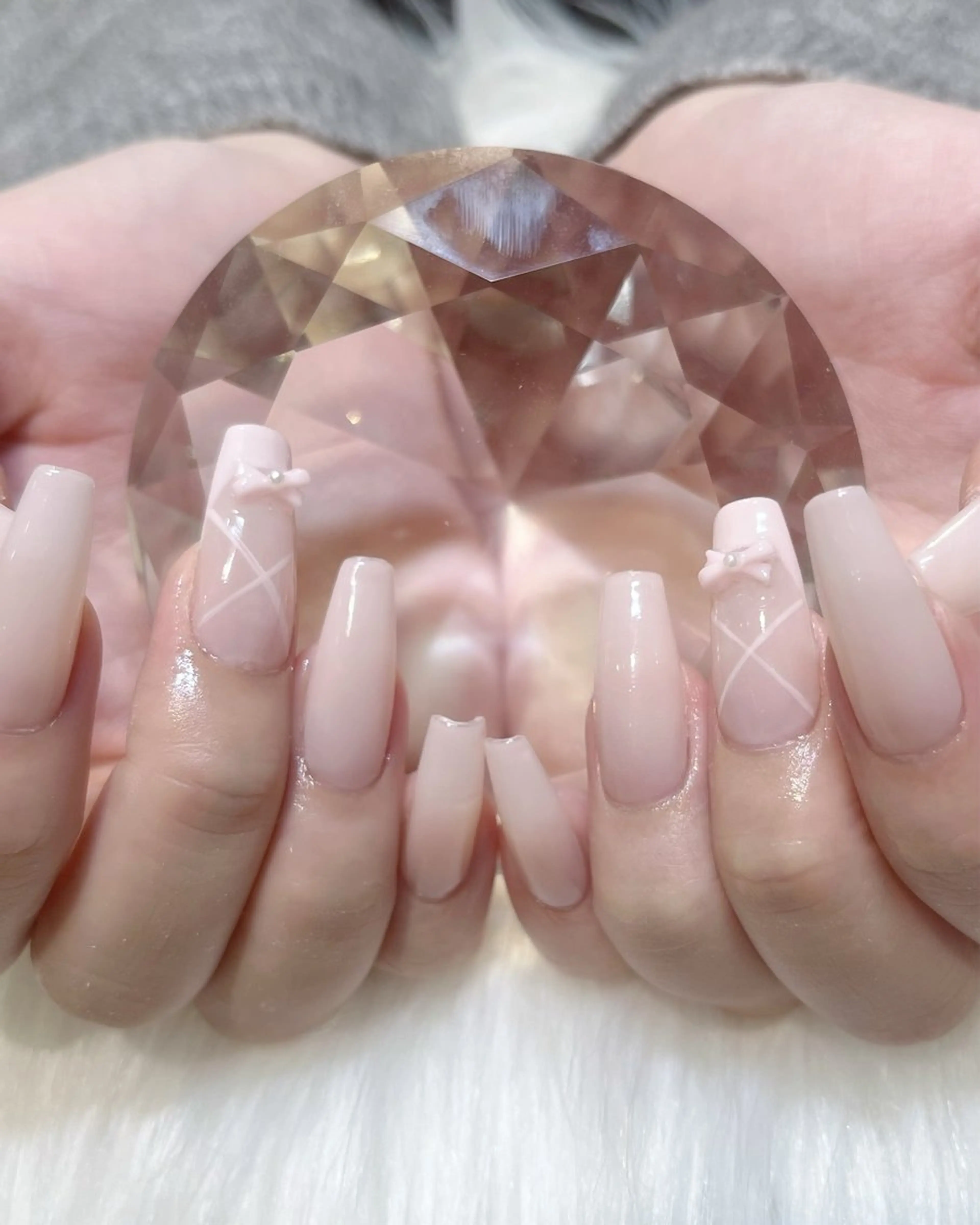 ネイル アートネイル ガーリー 韓国ネイル 持ち込み ワンホンネイル KOKONA 🎀のネイルデザイン