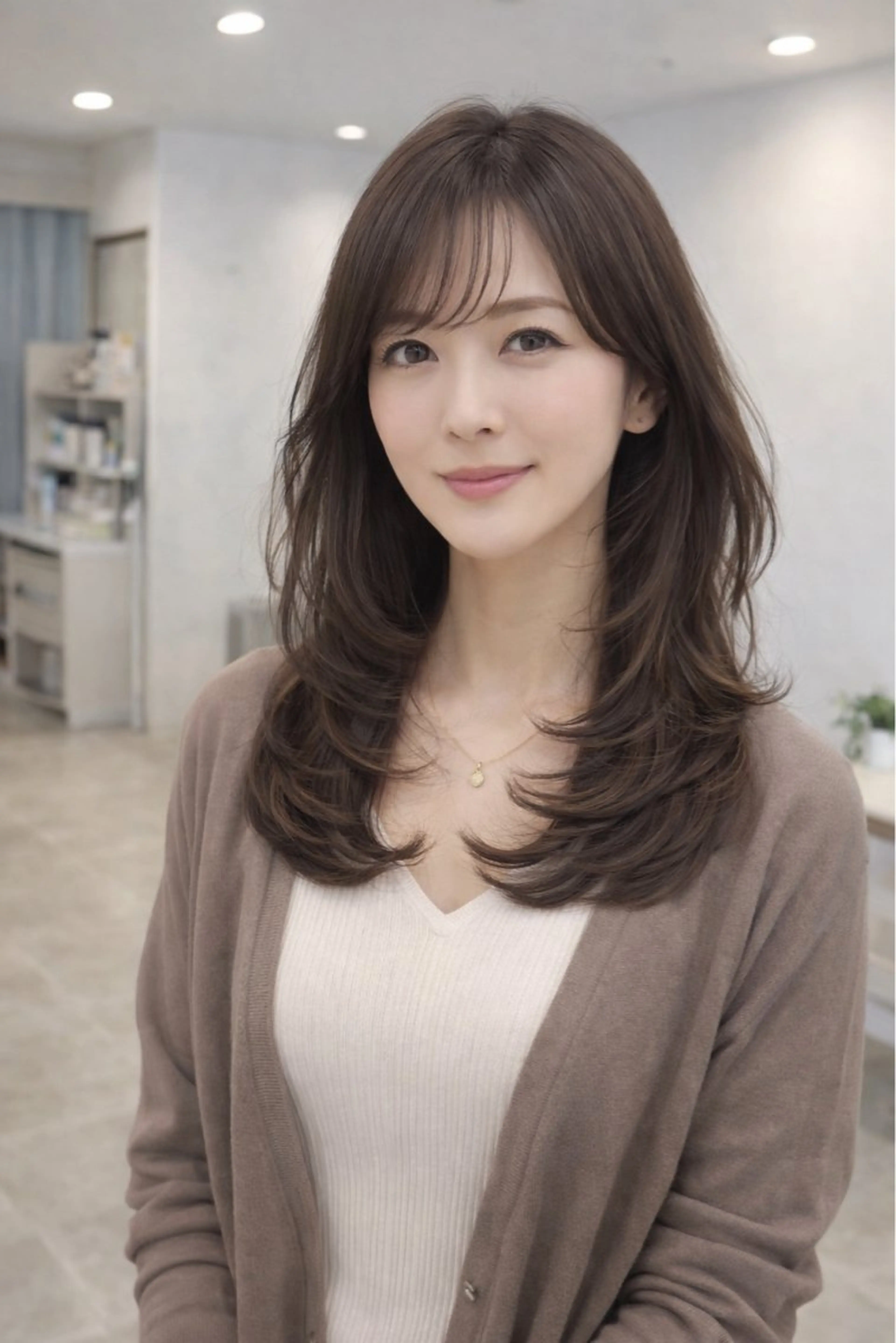 セミロング 40代ママの 若見え専門美容師のヘアスタイル