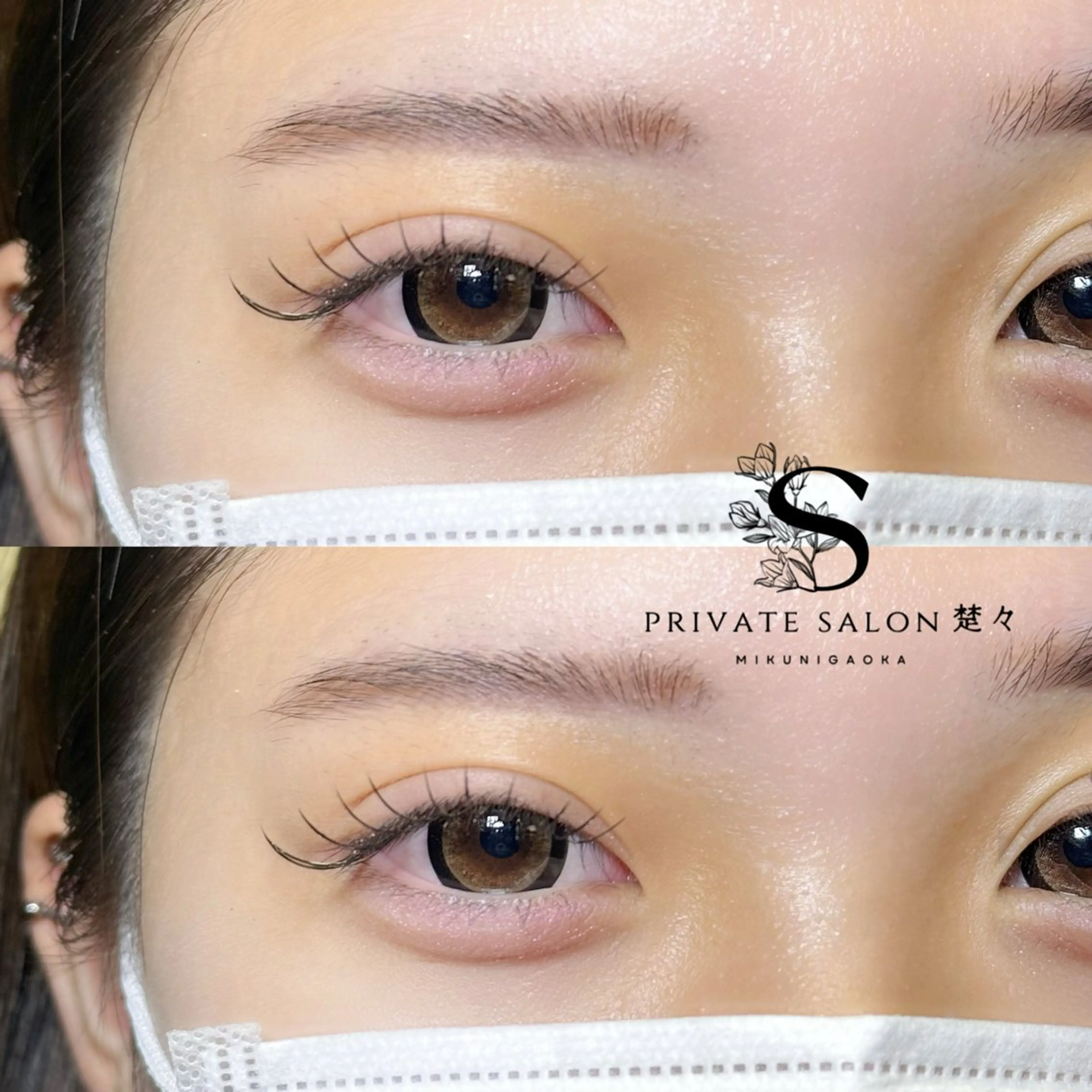 マツエク・マツパ Cカール 目尻長め マツエク プライベートサロン 楚々のマツエク・マツパデザイン