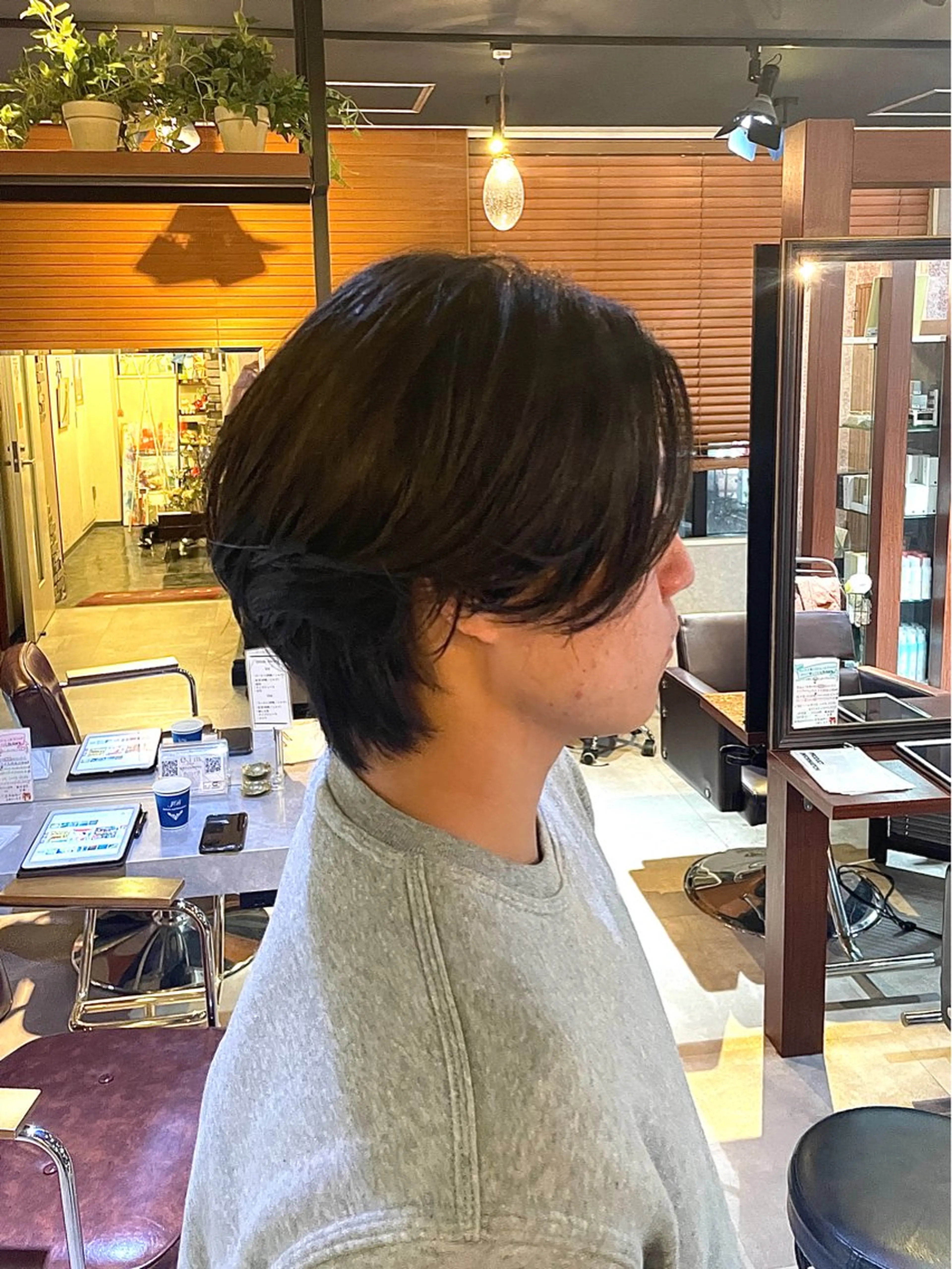 ショート パーマ メンズ eim hair rink  長津田店所属・🫧透明感カラー 🫧しほのヘアスタイル