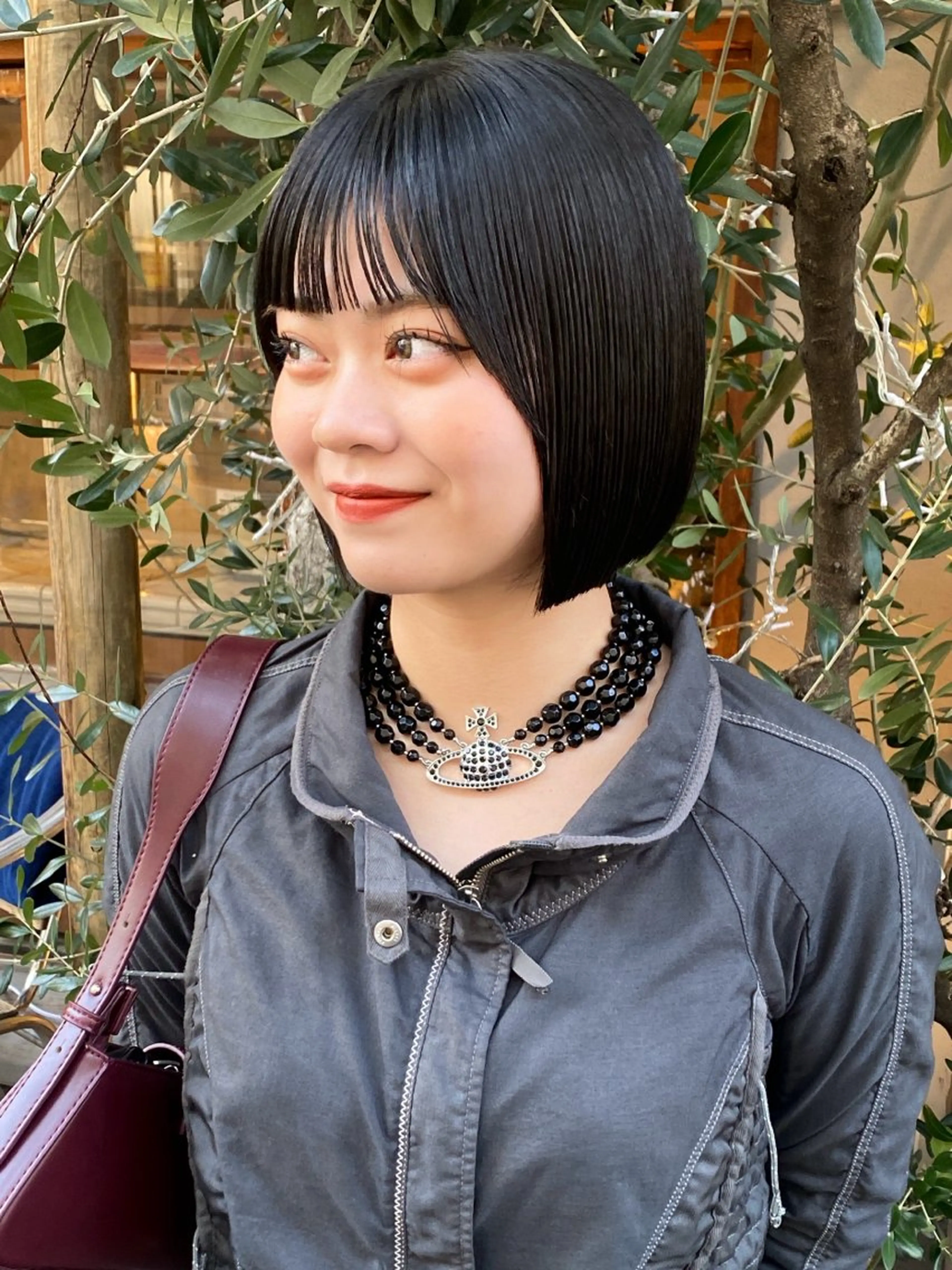 ショート 切りっぱなしボブ ボブ カット トリートメント saki🌼ボブ× 透明感カラー🌼のヘアスタイル