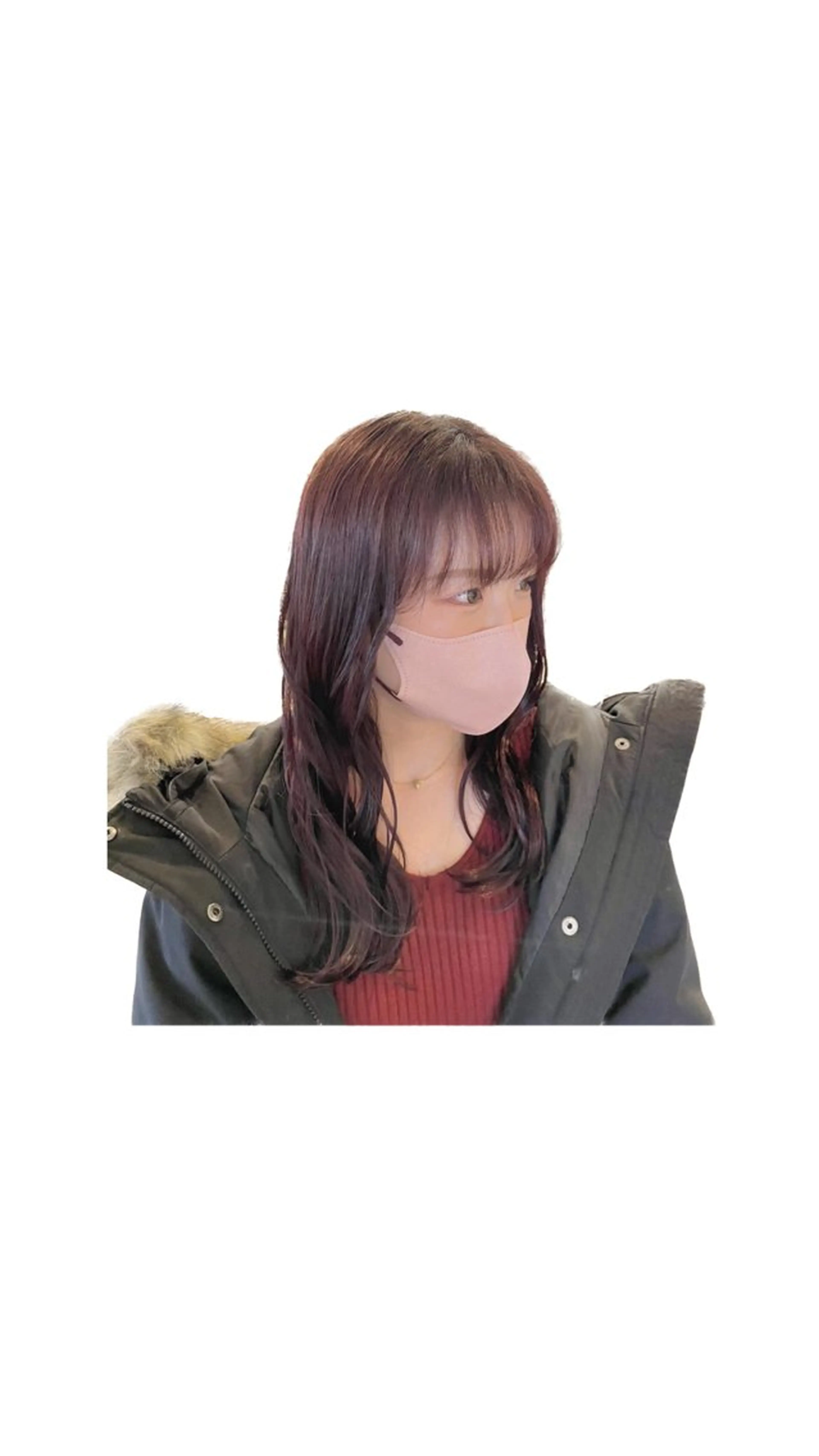 セミロング カラー ラベンダーカラー ナチュラル＆ラフヘア 松尾 凌のヘアスタイル