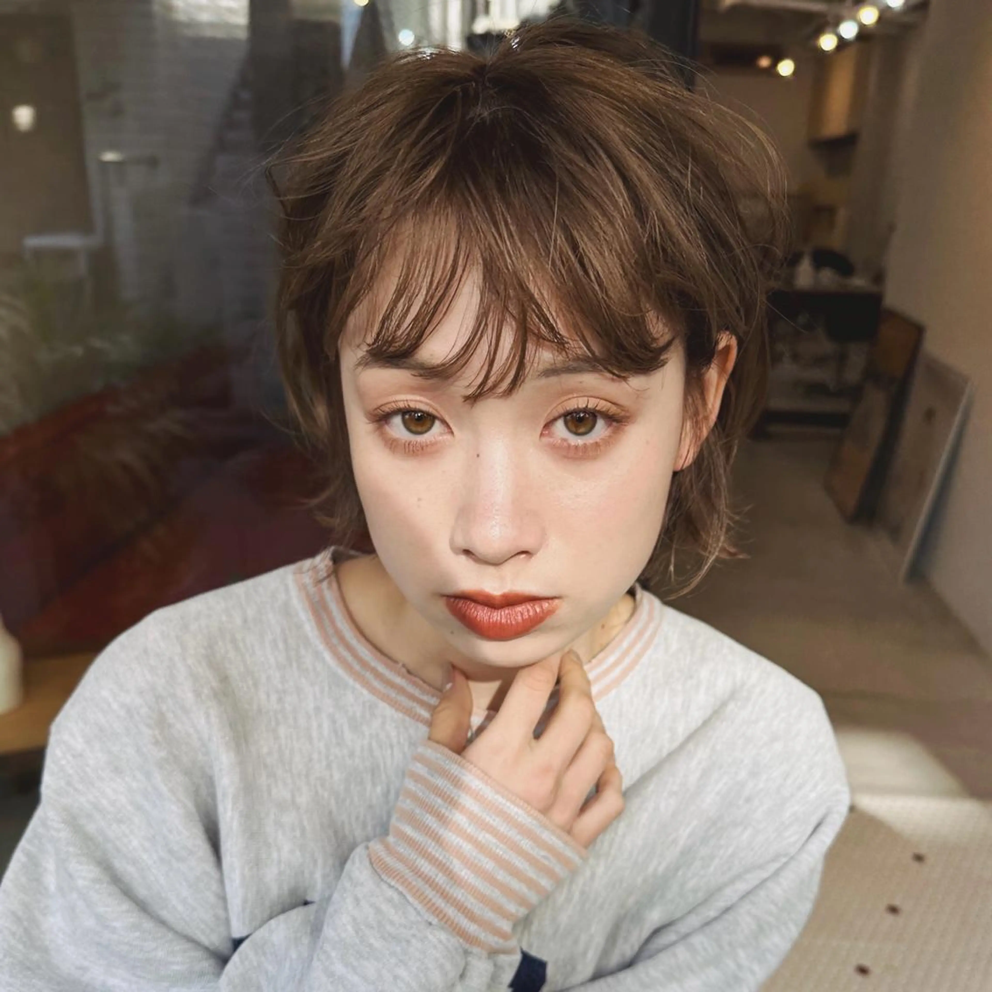 ショート カラー honoka ikegamiのヘアスタイル