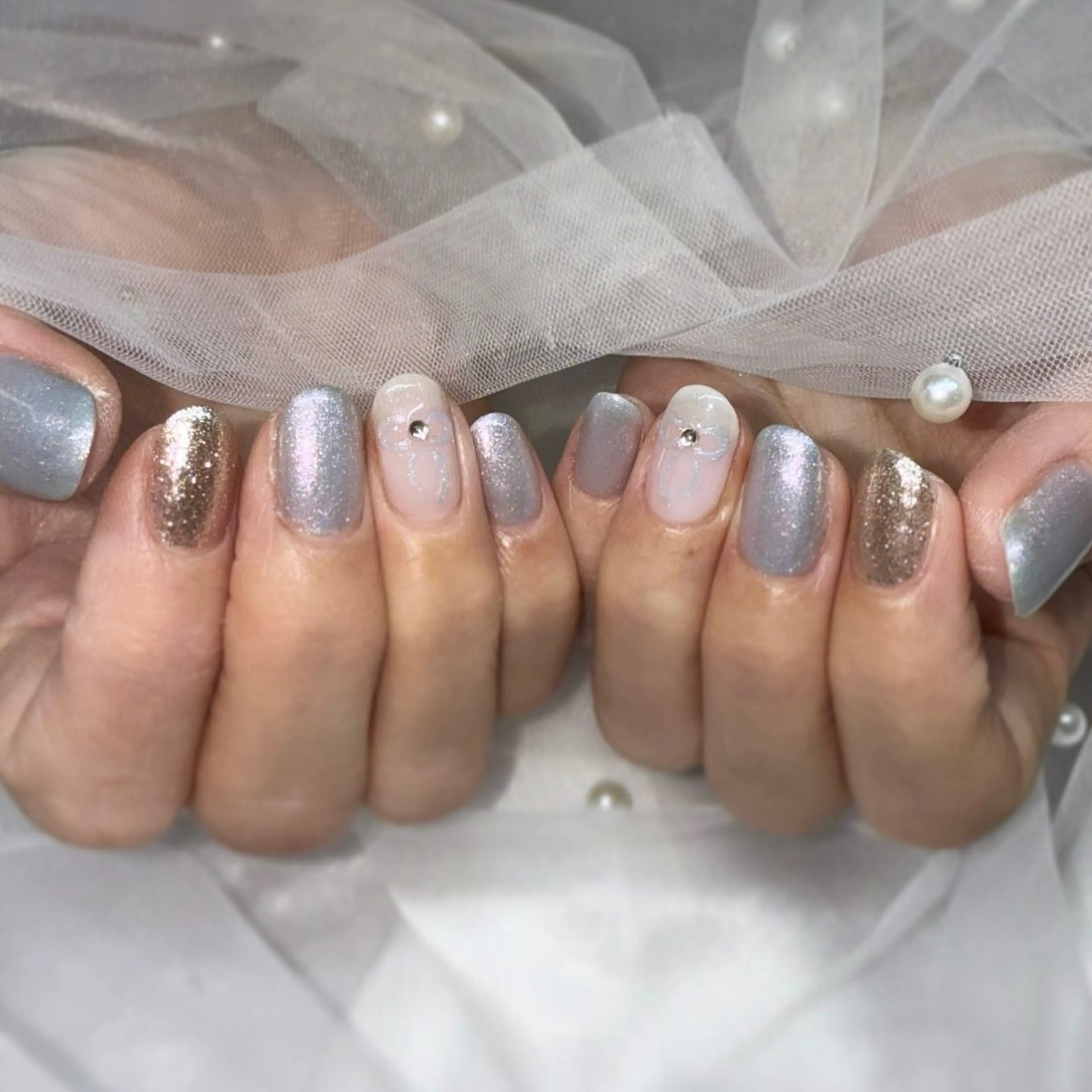 ネイル ぷっくりネイル リボン Emieux Saraのネイルデザイン