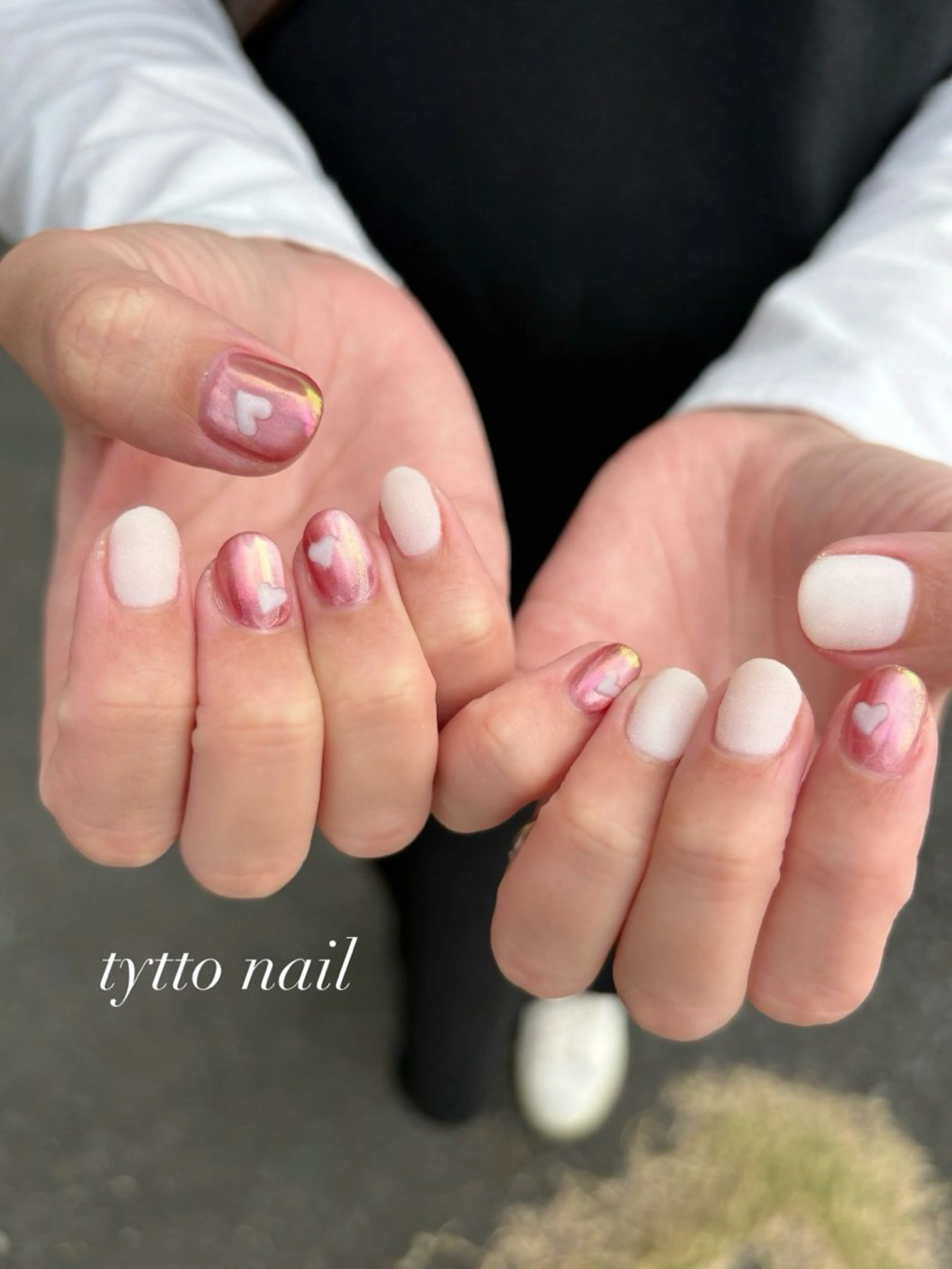 ネイル ボルドー ラメ(グリッター) オフィスネイル ショートネイル ハンドネイル tytto nail ❤︎‪‪eri‪‪のネイルデザイン