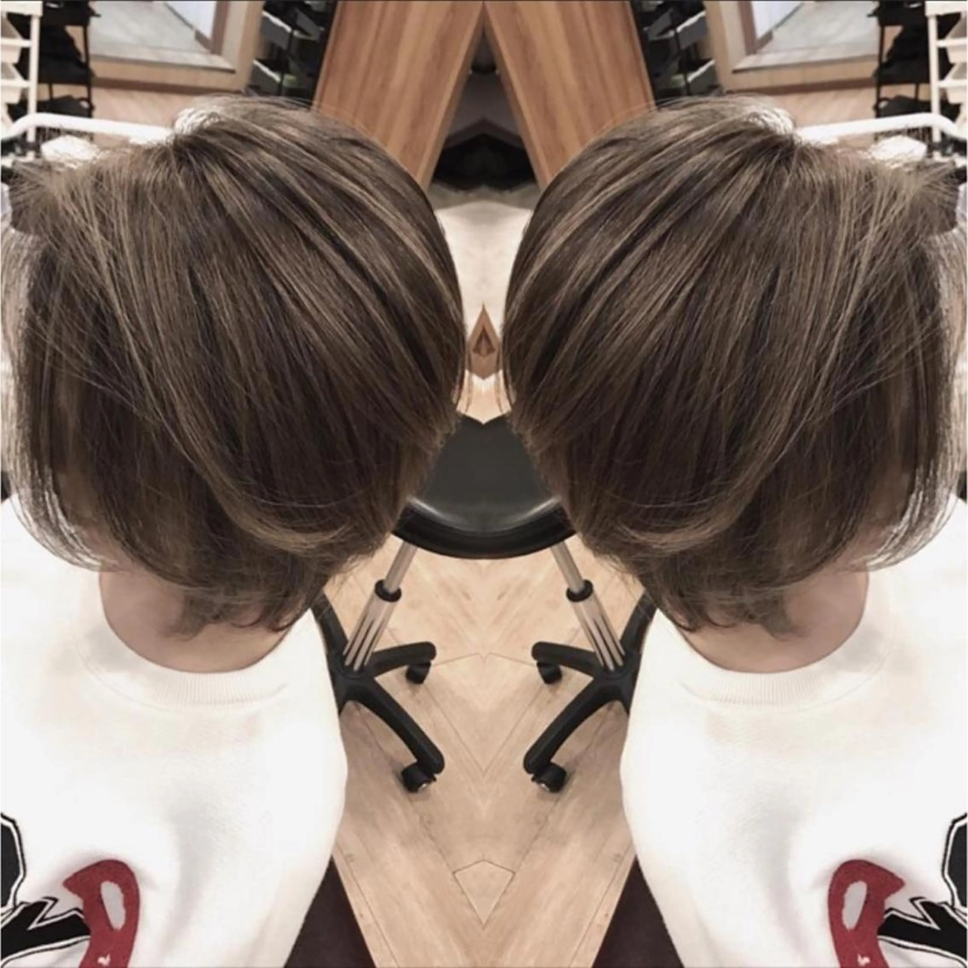 ショート カラー ヘアアレンジ ヘアカラー PARK by CREAM所属・松井那津子 /ハイライトブリーチのヘアスタイル