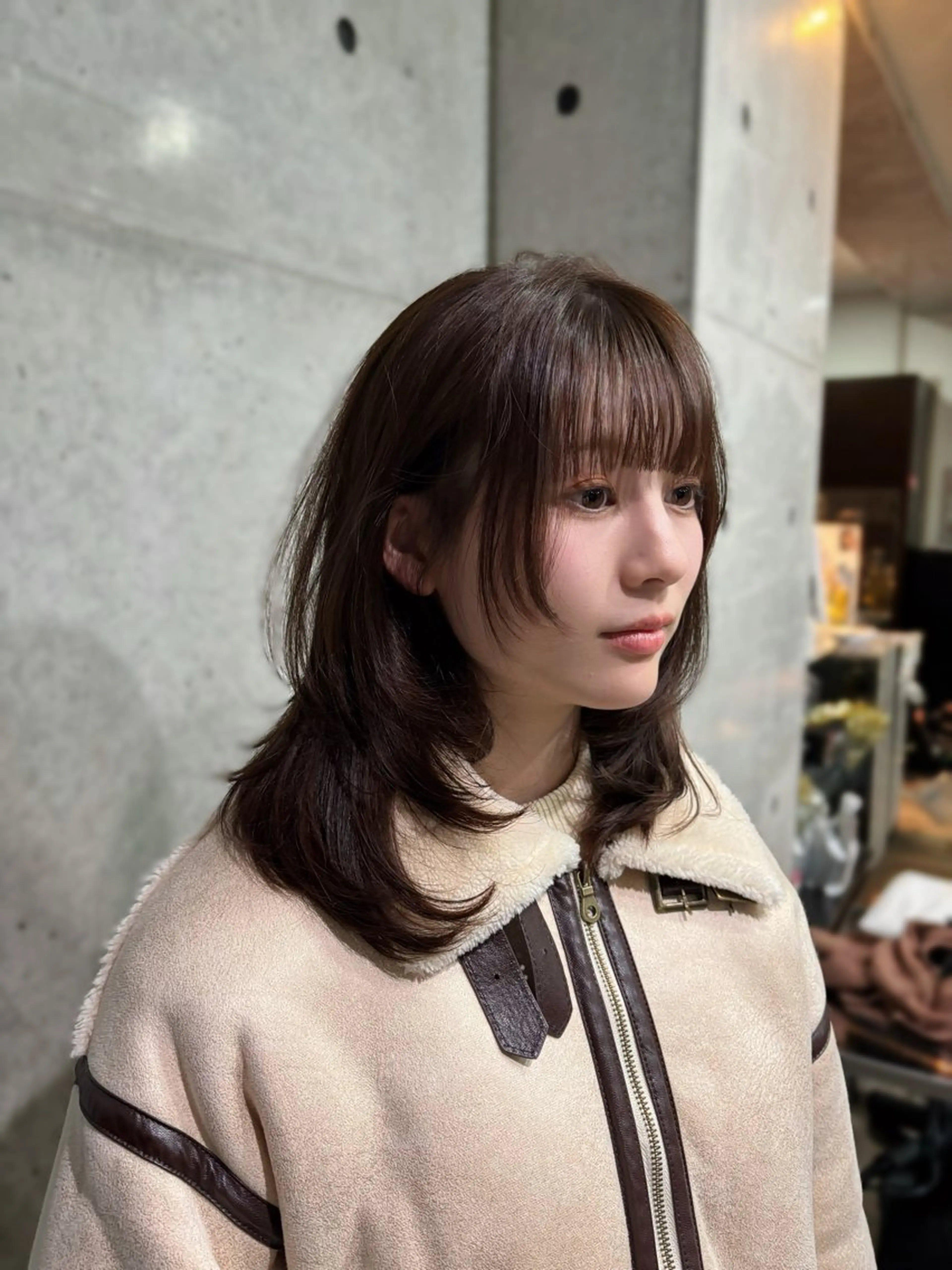 セミロング レイヤーカット カット ヘアカラー トリートメント 韓国ヘア🤍 慎之介のヘアスタイル