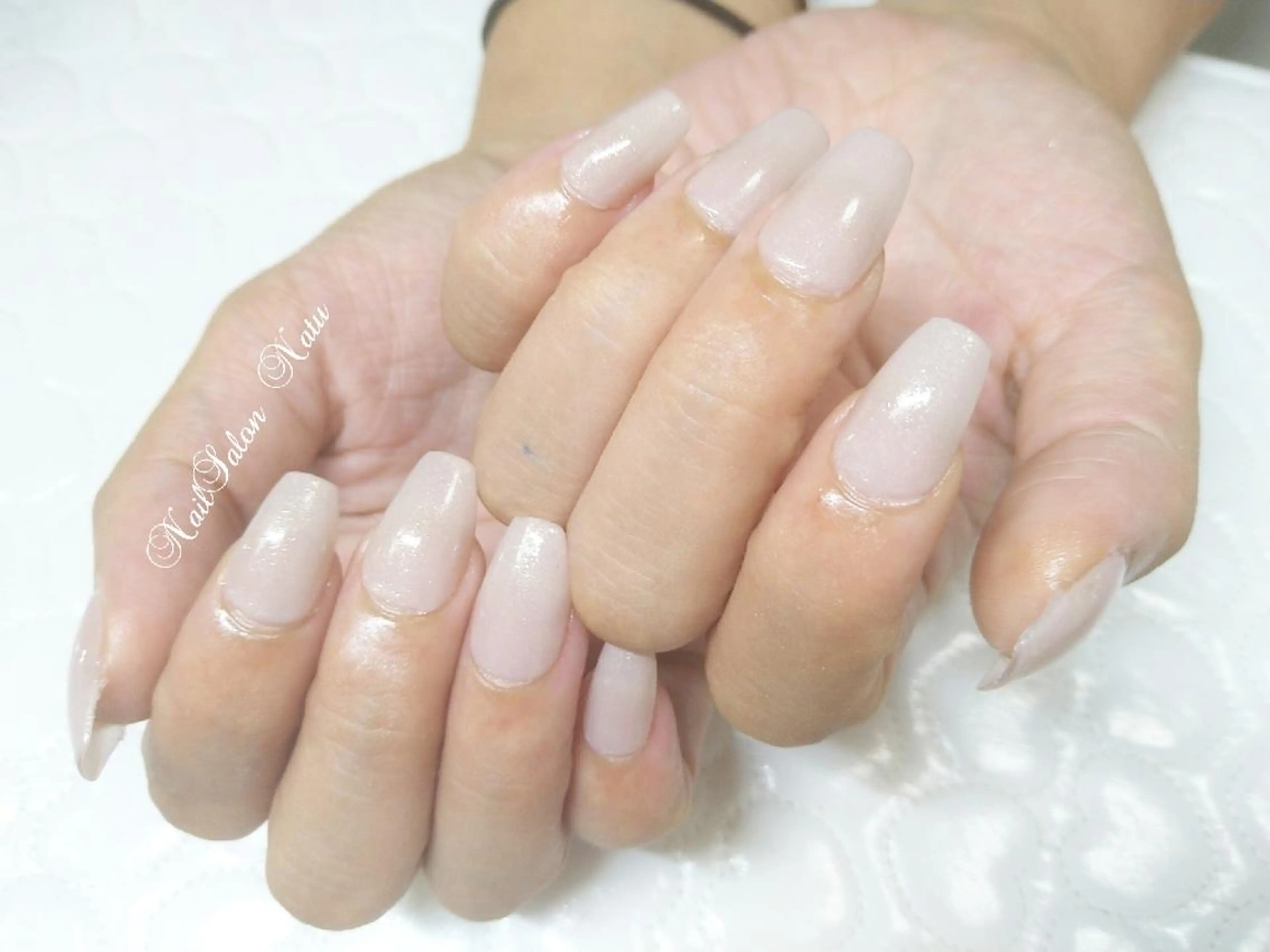 ネイル 長さ出し ワンカラーネイル nailsalon　 Natuのネイルデザイン